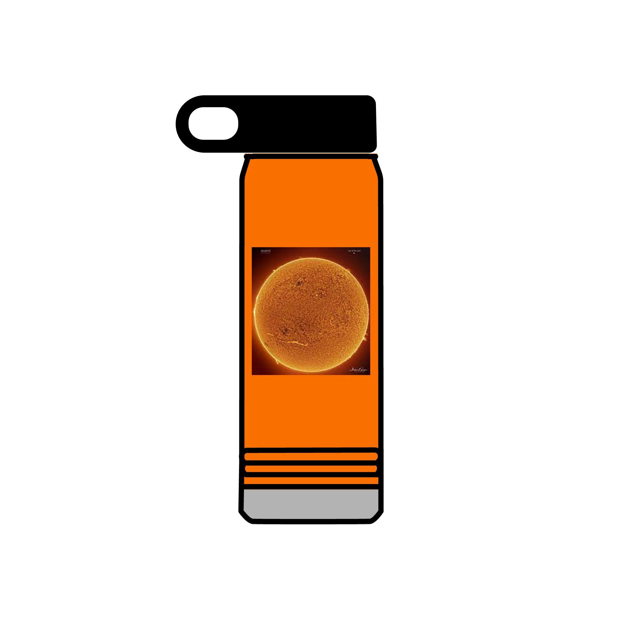 Bouteille d'eau image Soleil solaire | Bouteille en acier inoxydable de 20 oz