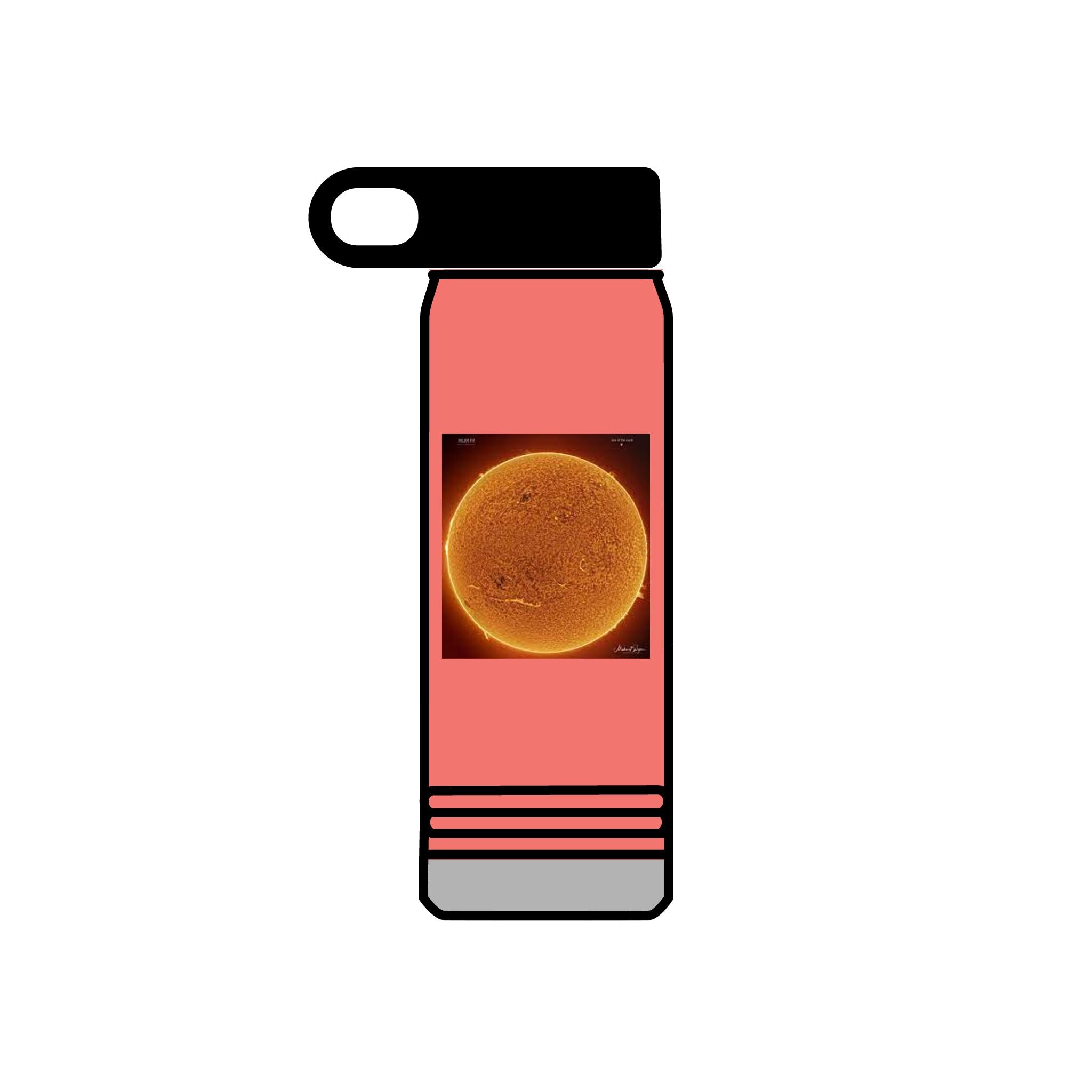 Bouteille d'eau image Soleil solaire | Bouteille en acier inoxydable de 20 oz