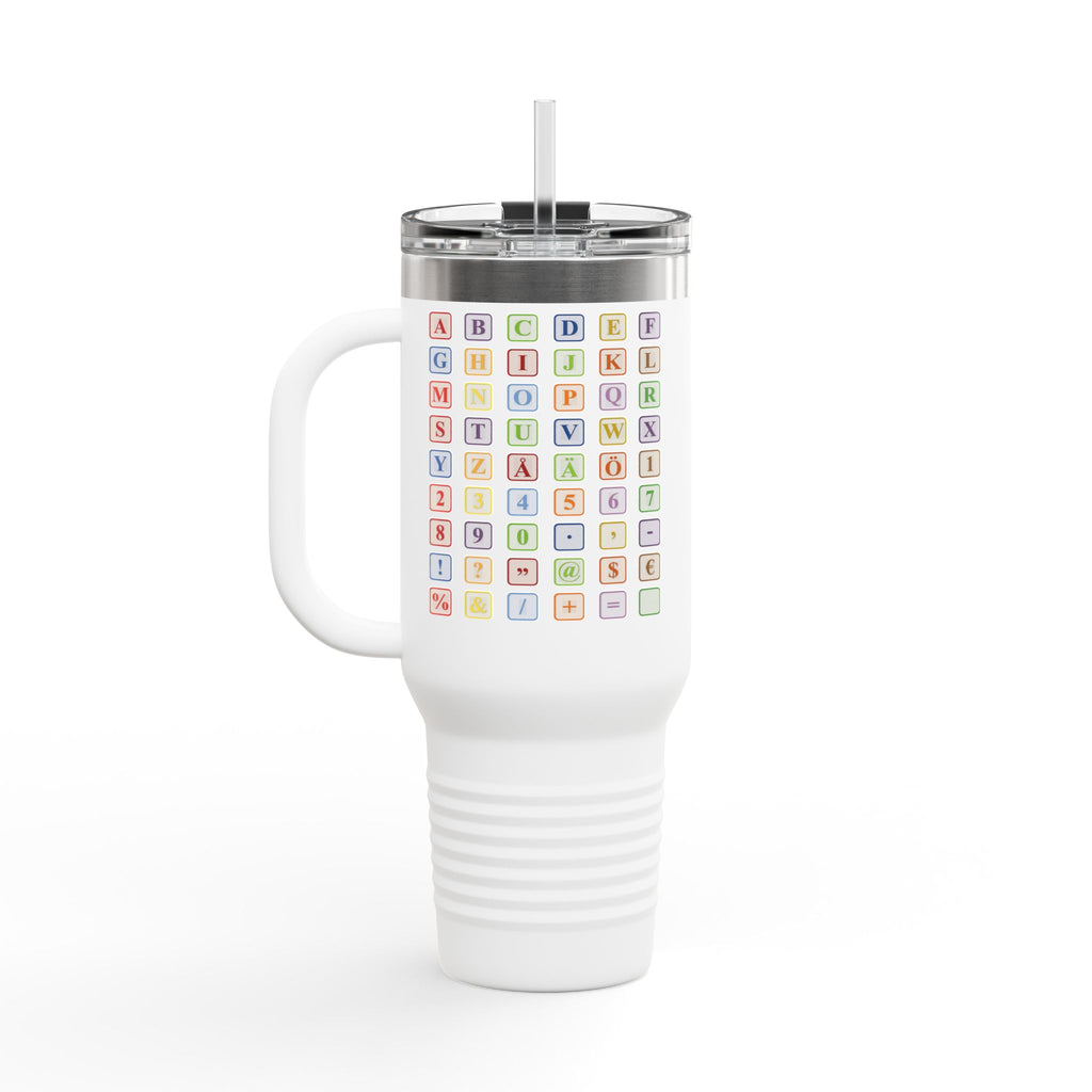 Pastel Baby Blocks Alphabet, Travel Mug