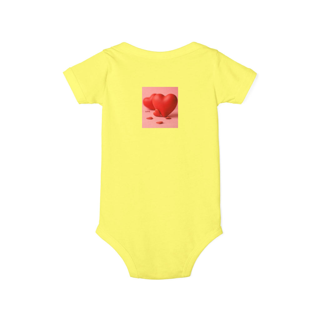 Red Heart Illustration Infant Bodysuit | Cute Valentine Baby Onesie