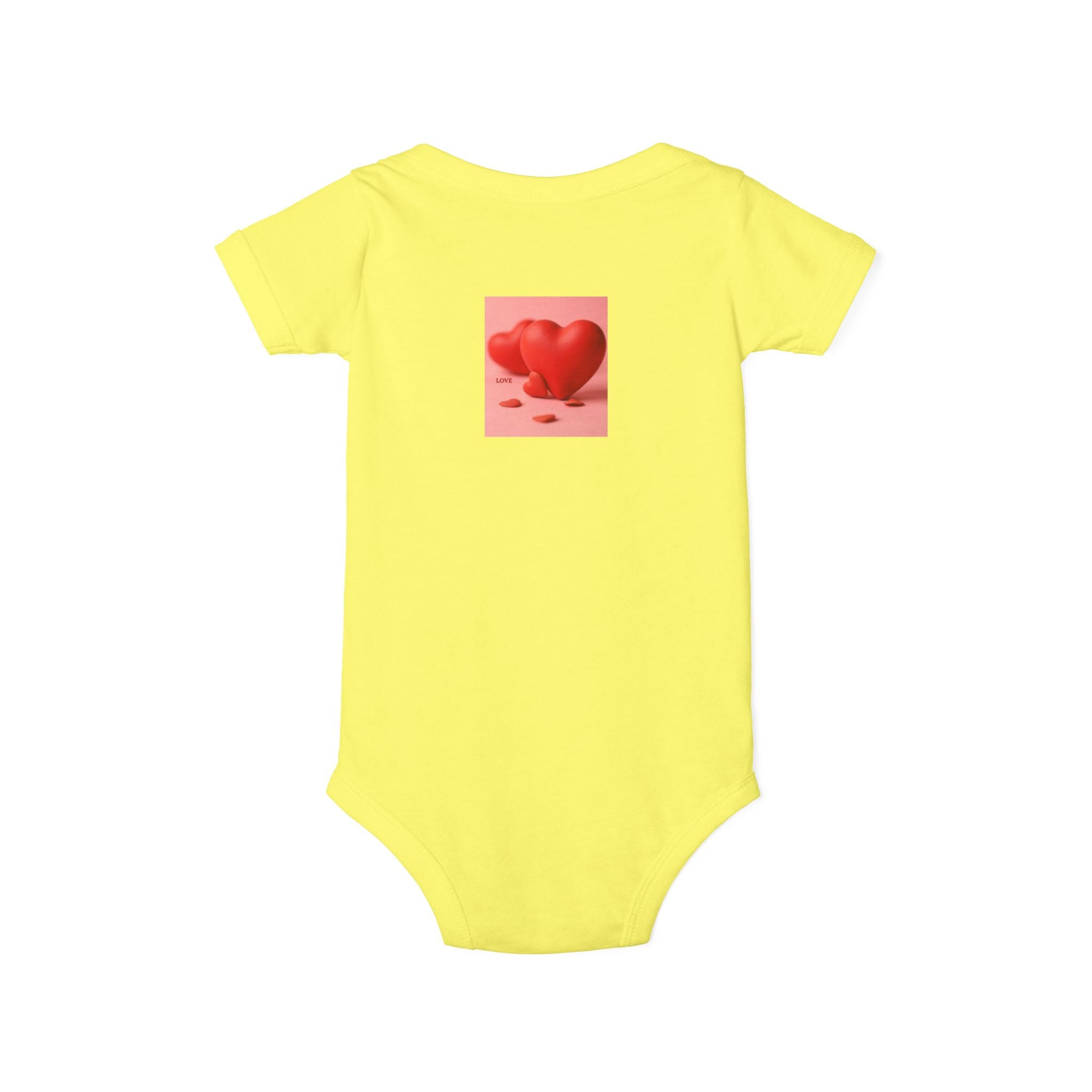 Red Heart Illustration Infant Bodysuit | Cute Valentine Baby Onesie