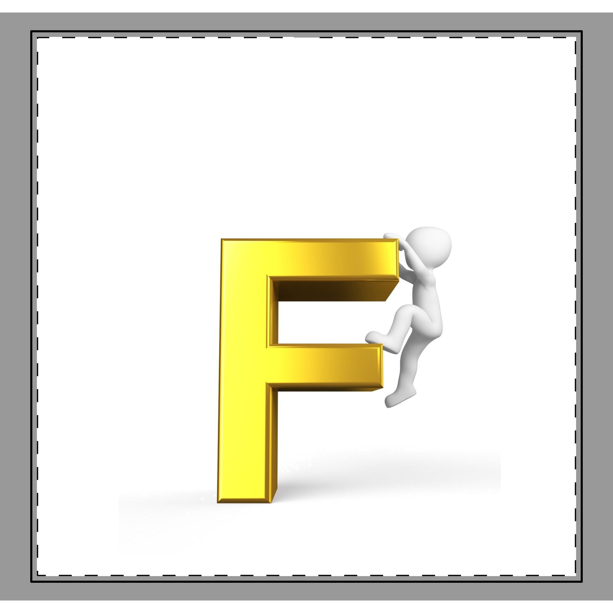 Woven-Style Coverlet | 3D Gold Letter F