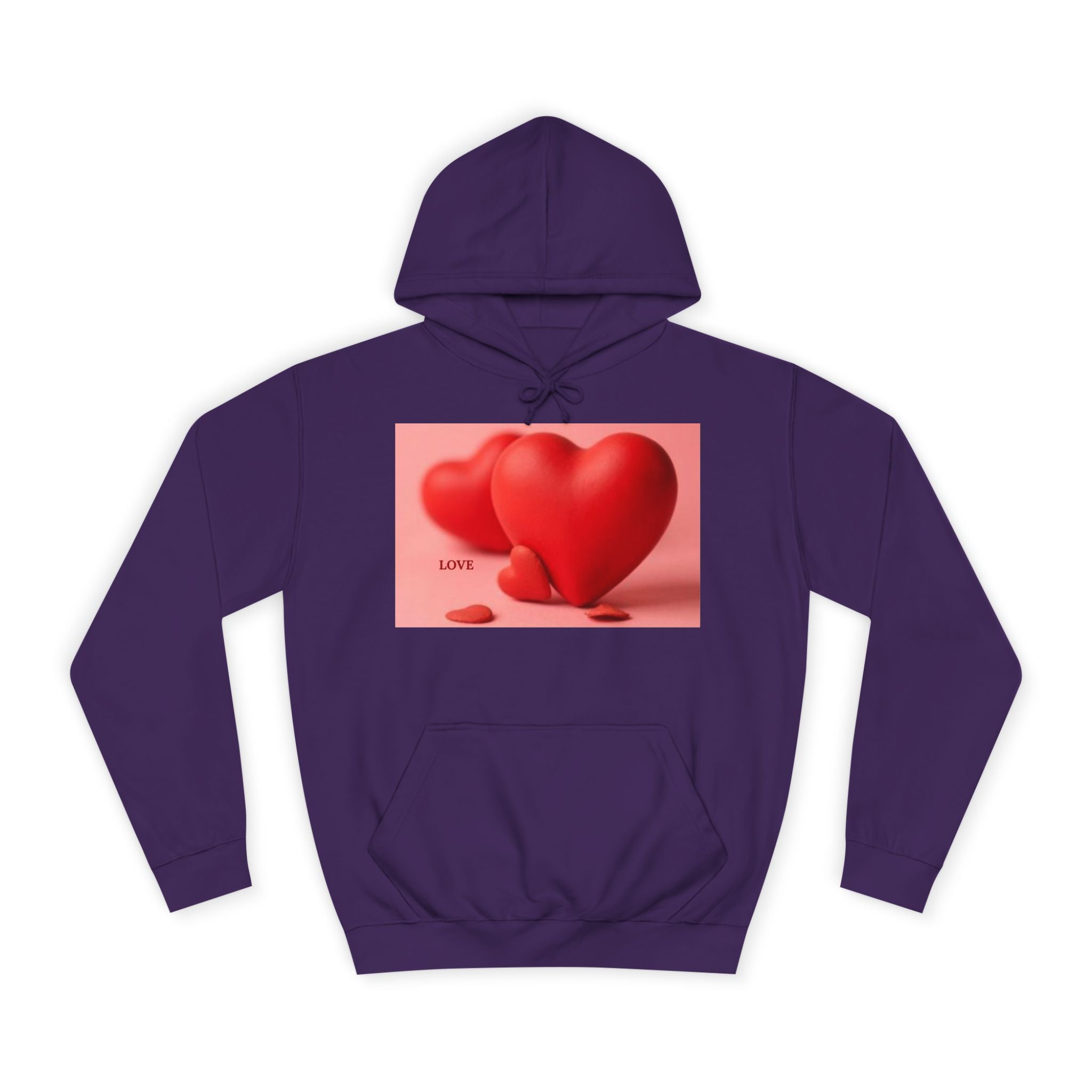 Sweat à capuche illustré avec un cœur mignon en 3D | Pull graphique amour