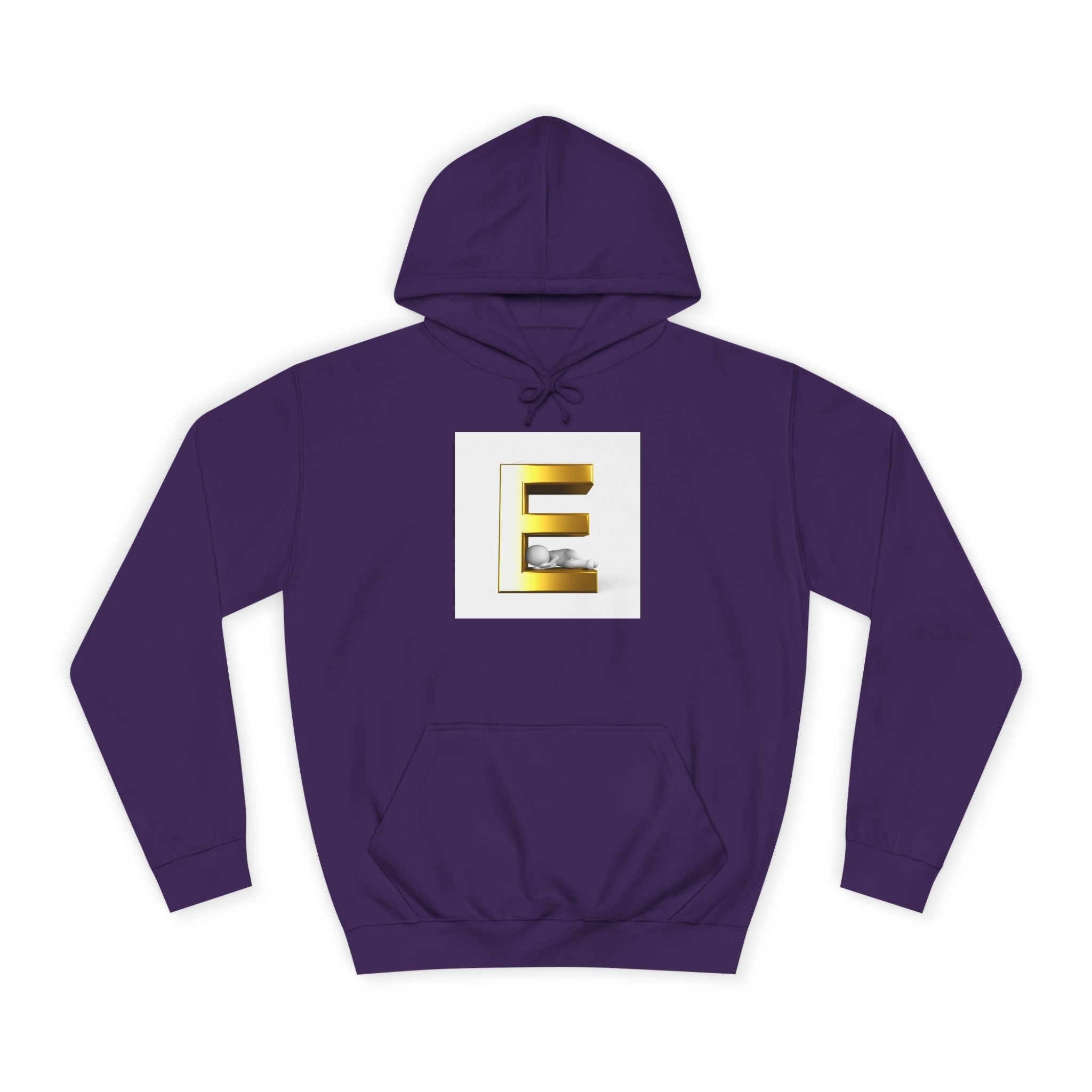 Sweat à capuche lettre E 3D dorée | Sweat-shirt initial monogramme