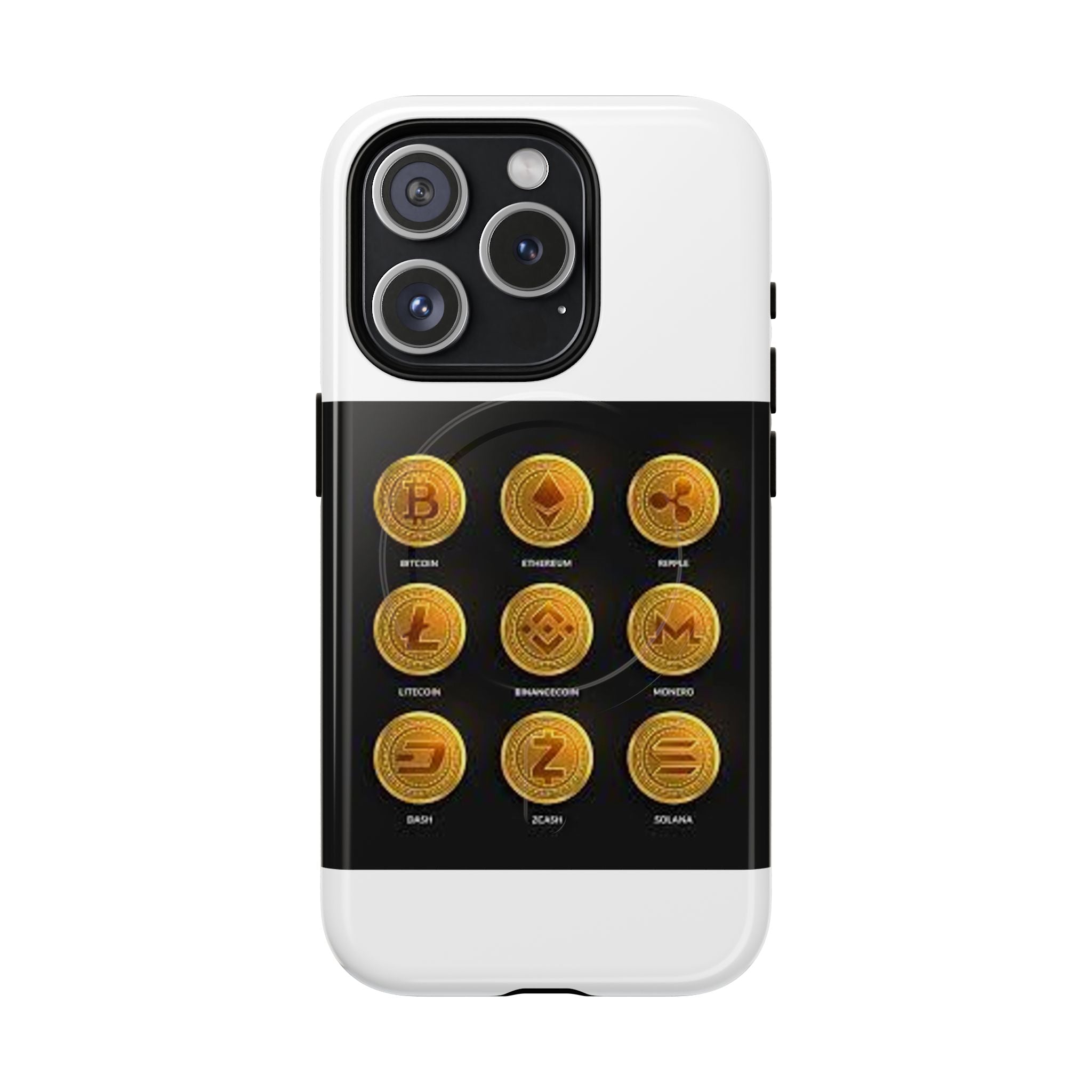 Coque de Téléphone Graphique de Monnaie Crypto | Coque Magnétique Robuste