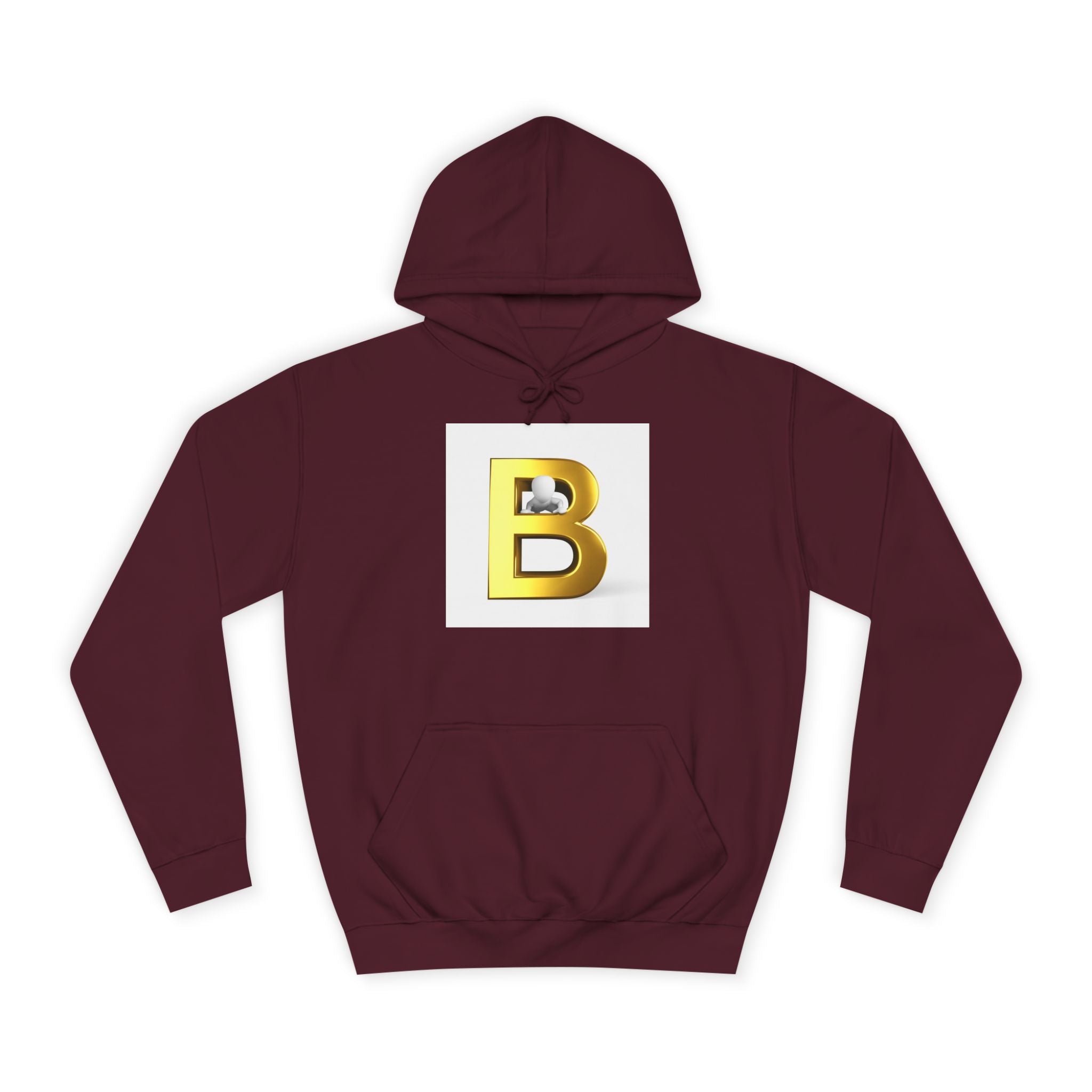 Gold Letter B Hoodie | Monogram Initial Sweatshirt