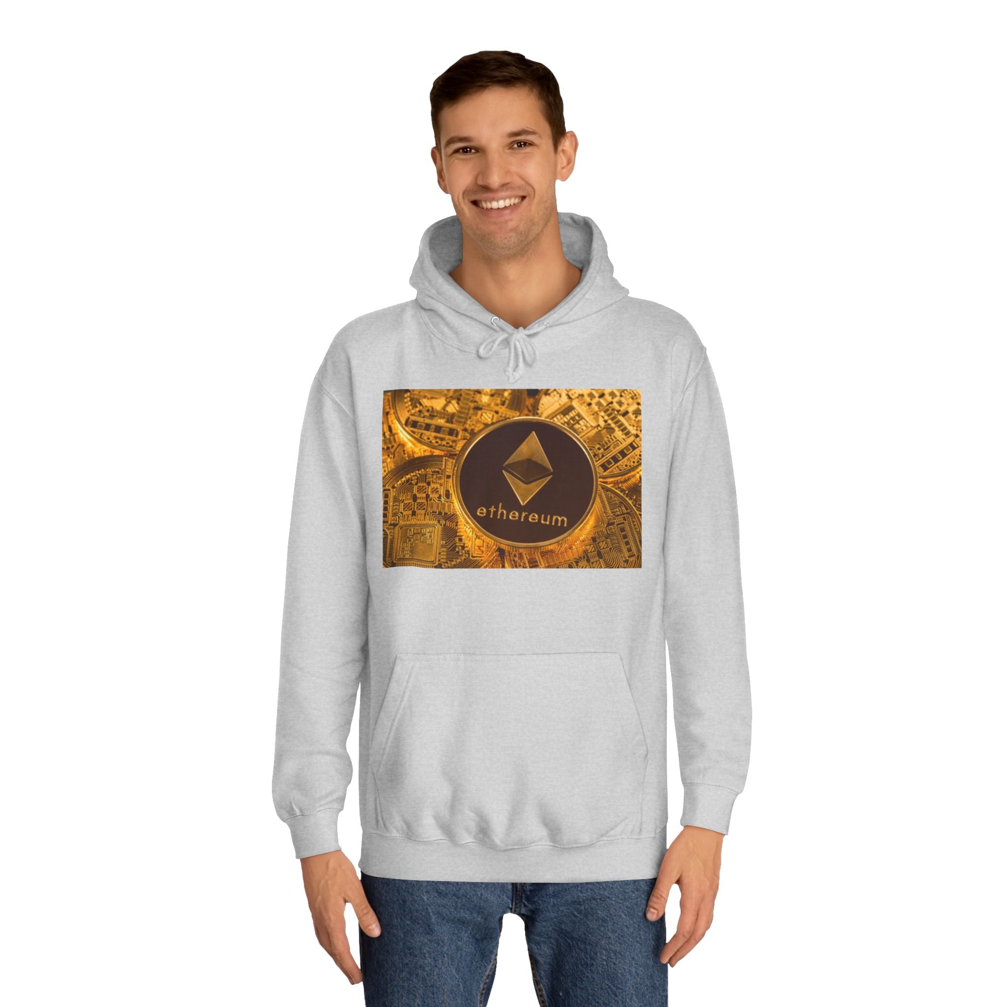 Ethereum Coin Hoodie | Crypto Logo Sweatshirt, Blockchain Design