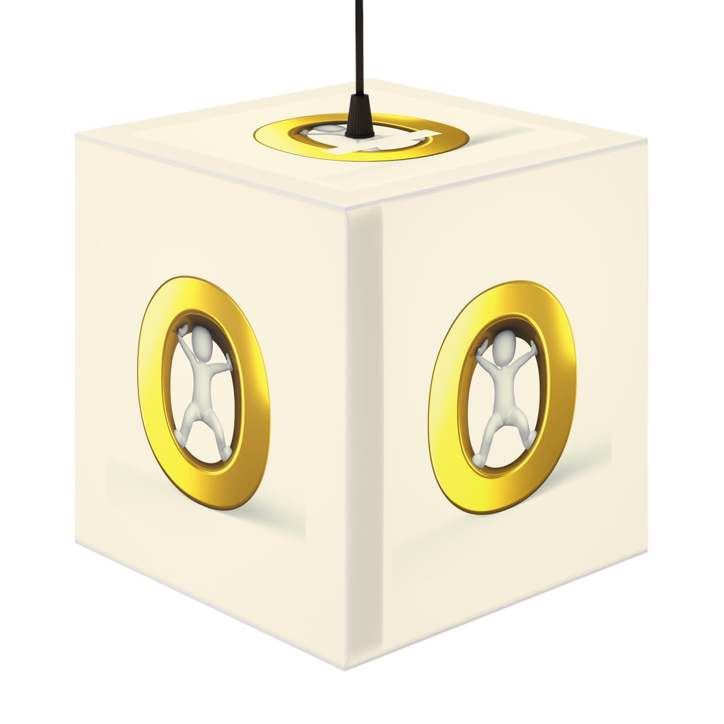 Golden Letter O Light Cube Lamp | Modern Nautical Accent Lighting