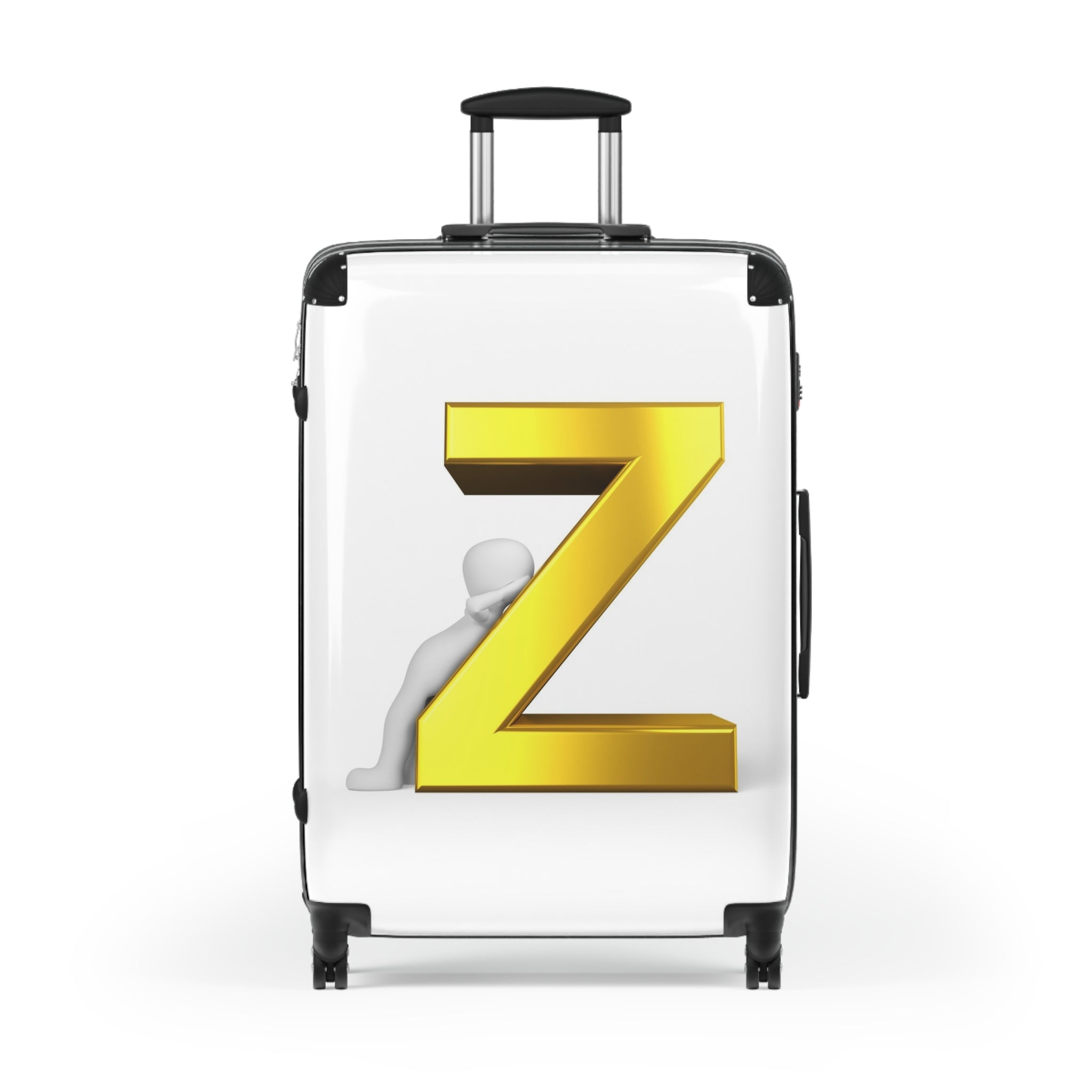 Valise Z dorée en 3D | Bagage personnalisé avec monogramme