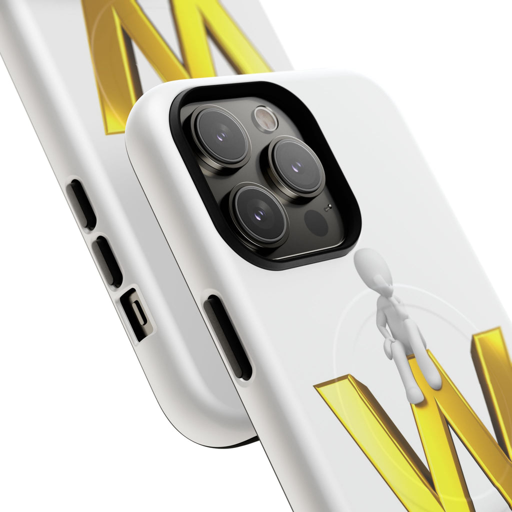 3D Stick Figure on Gold W Phone Case | Tough Magnetic Case