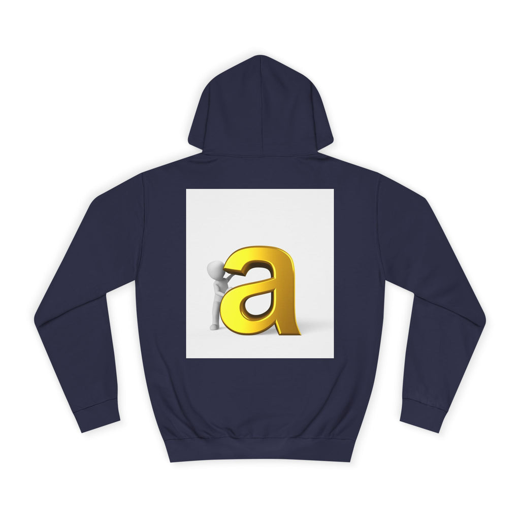 Gold 3D Letter A Hoodie | Monogram Initial Sweatshirt