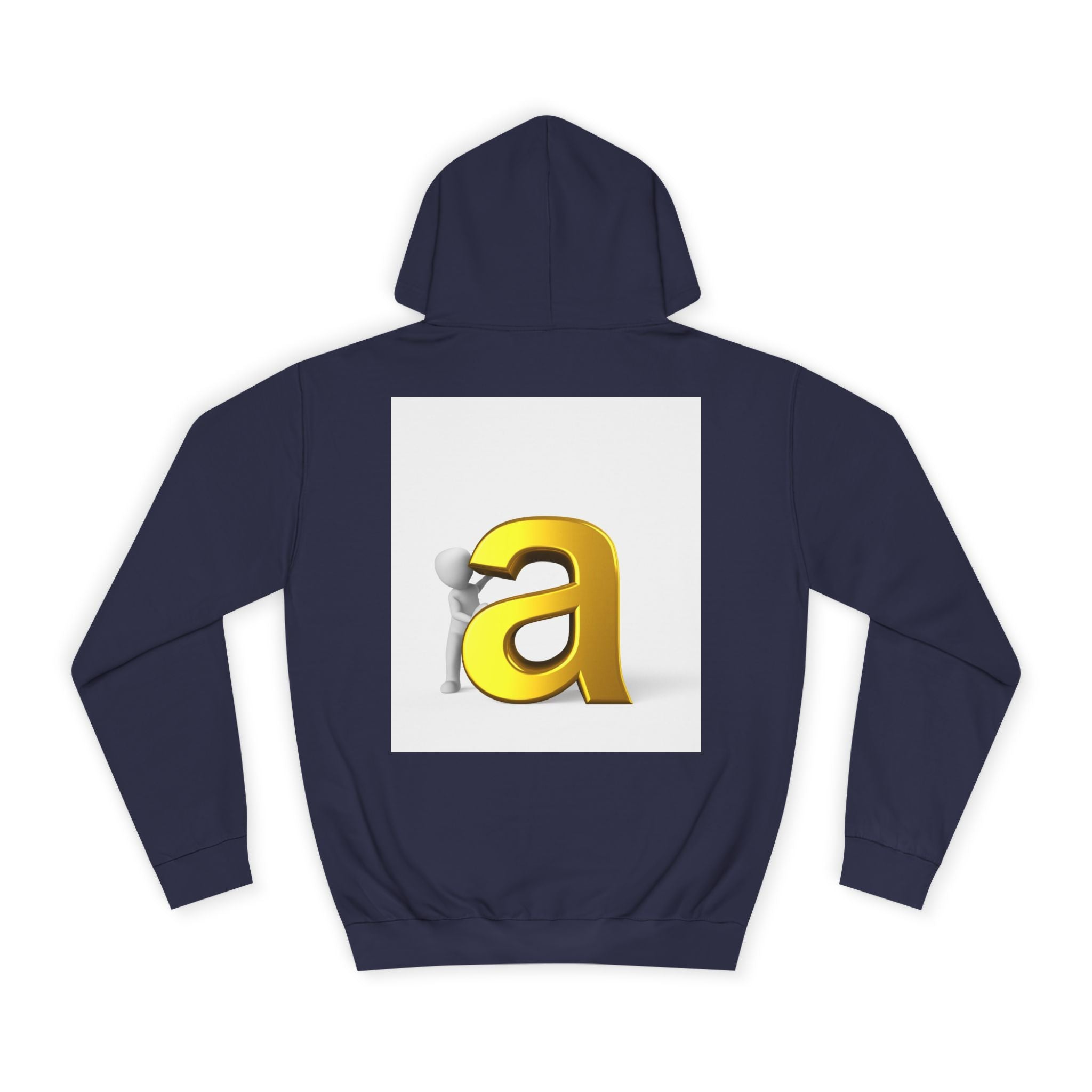 Gold 3D Letter A Hoodie | Monogram Initial Sweatshirt
