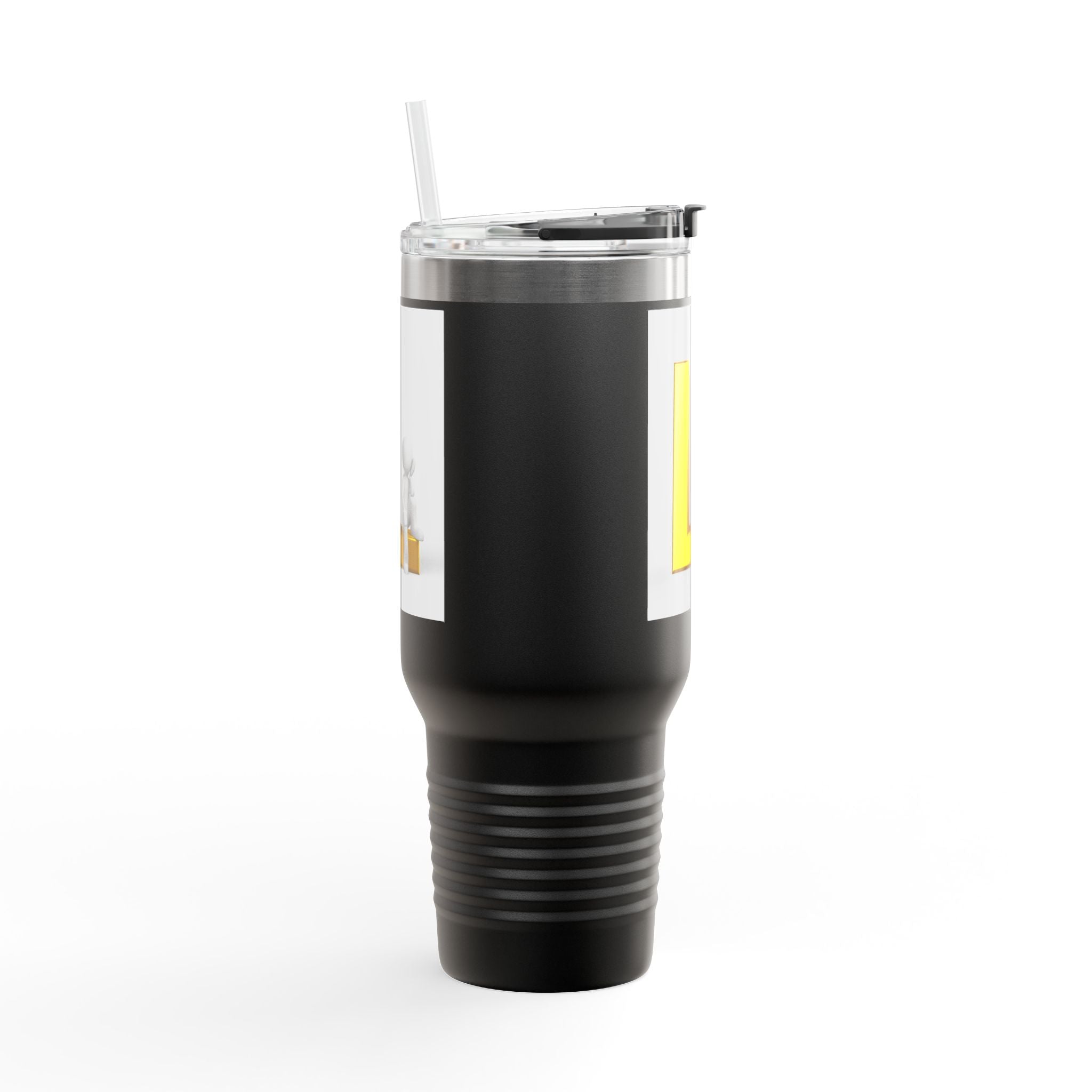Mug de voyage monogramme lettre L dorée | Gobelet isotherme 40 oz