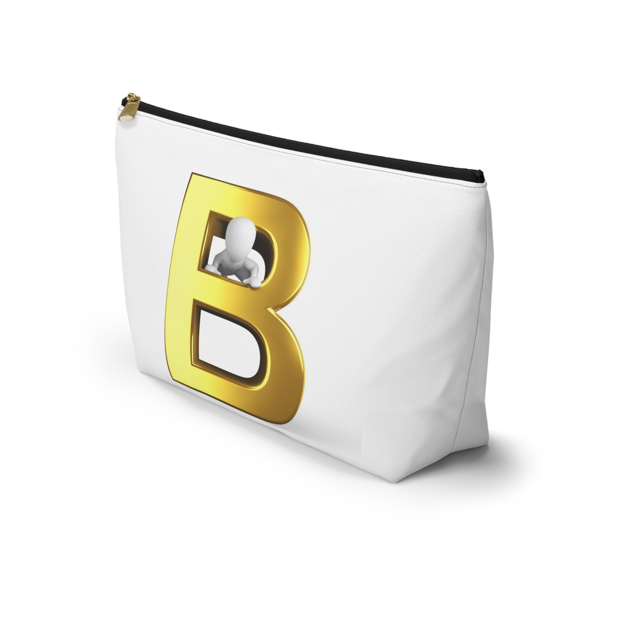 Gold Letter B Initial Accessory Pouch