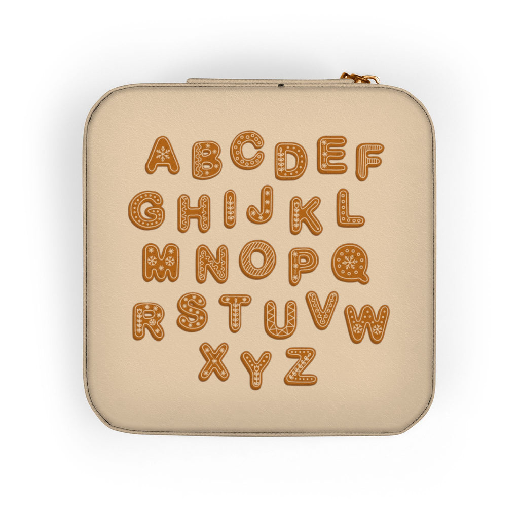 Alphabet Tile Jewelry Travel Case | Compact Square Organizer