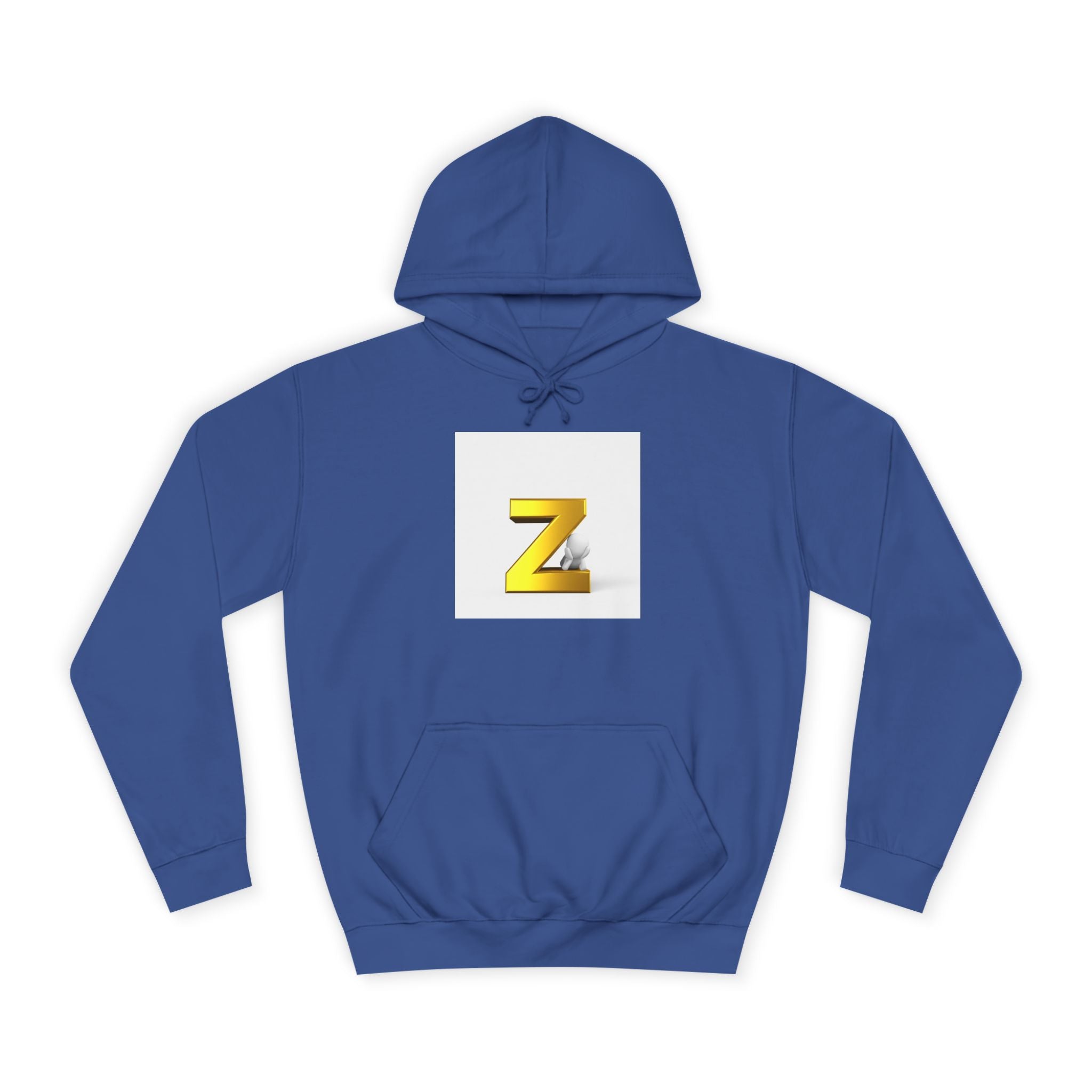 Sweat à capuche lettre Z en or 3D | Pull monogramme initial