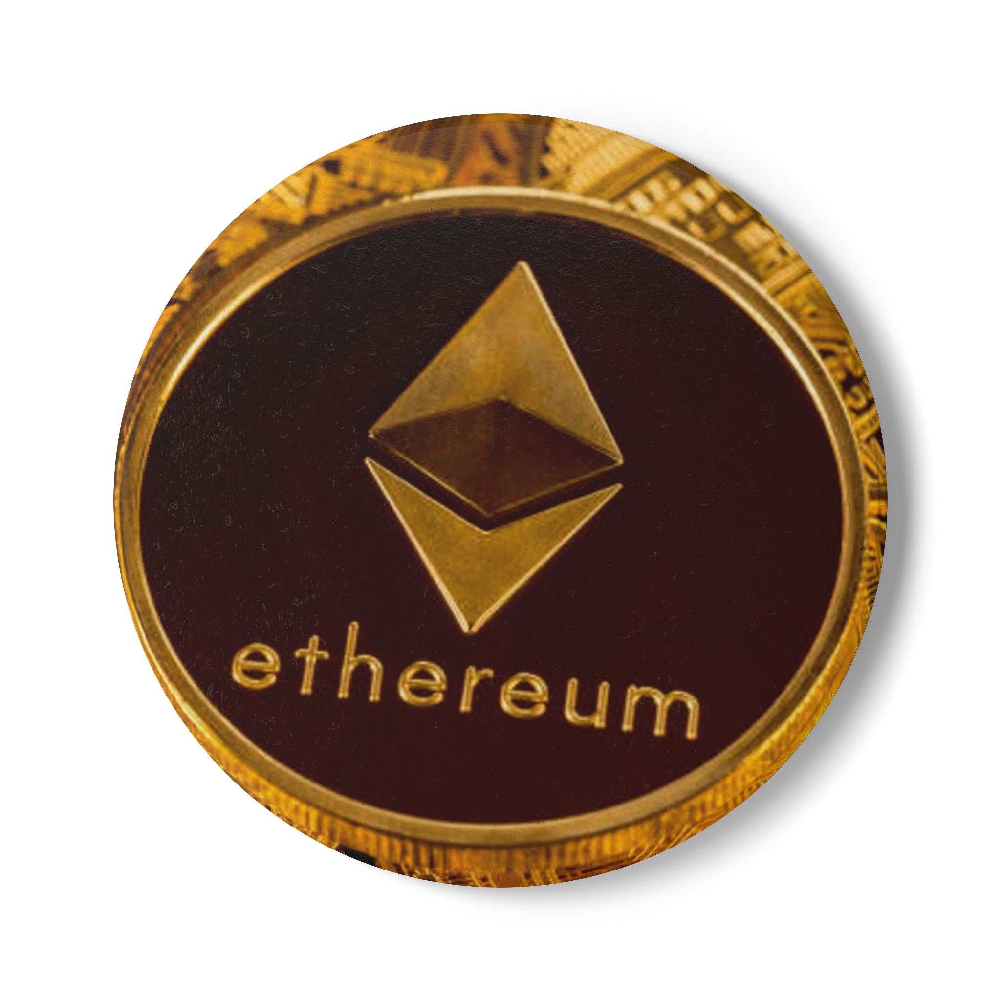 Ethereum Coin ceramic coaster | Cryptocurrency crypto drink coaster