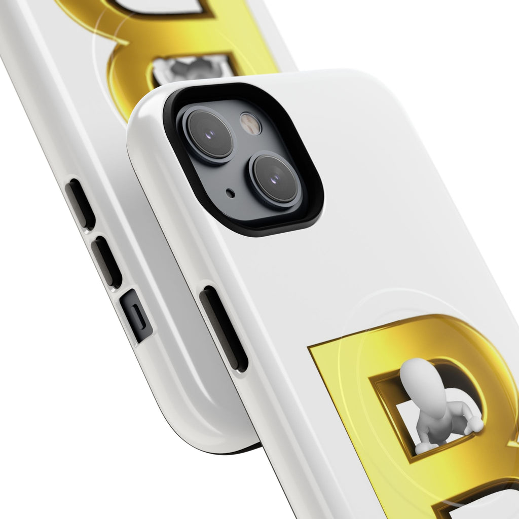 Gold 3D Letter B phone case | Tough Magnetic Case