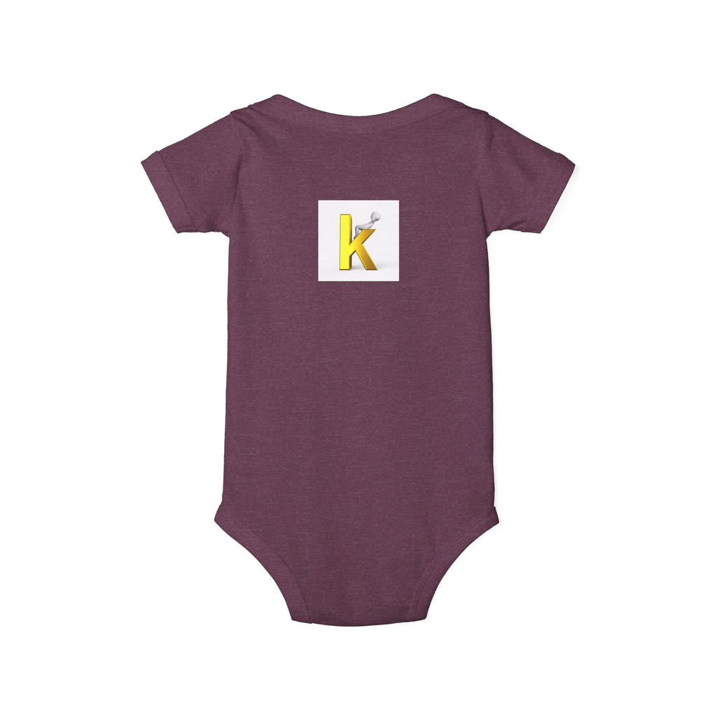 Yellow Letter K Initial Onesie | Infant One Piece