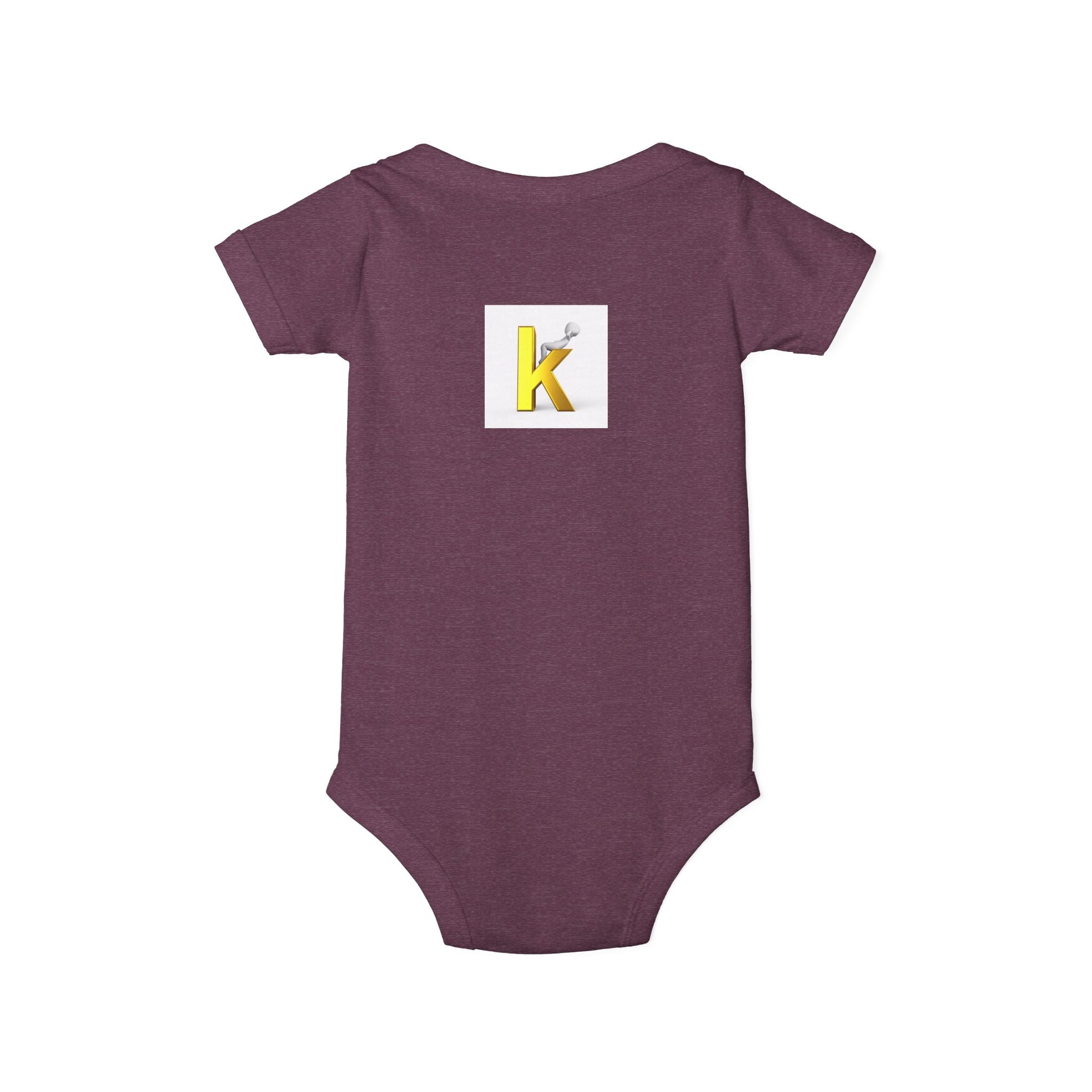 Yellow Letter K Initial Onesie | Infant One Piece