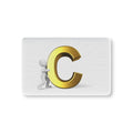 Gold Letter C Baby Fitted Crib Sheet | Monogram Initial C