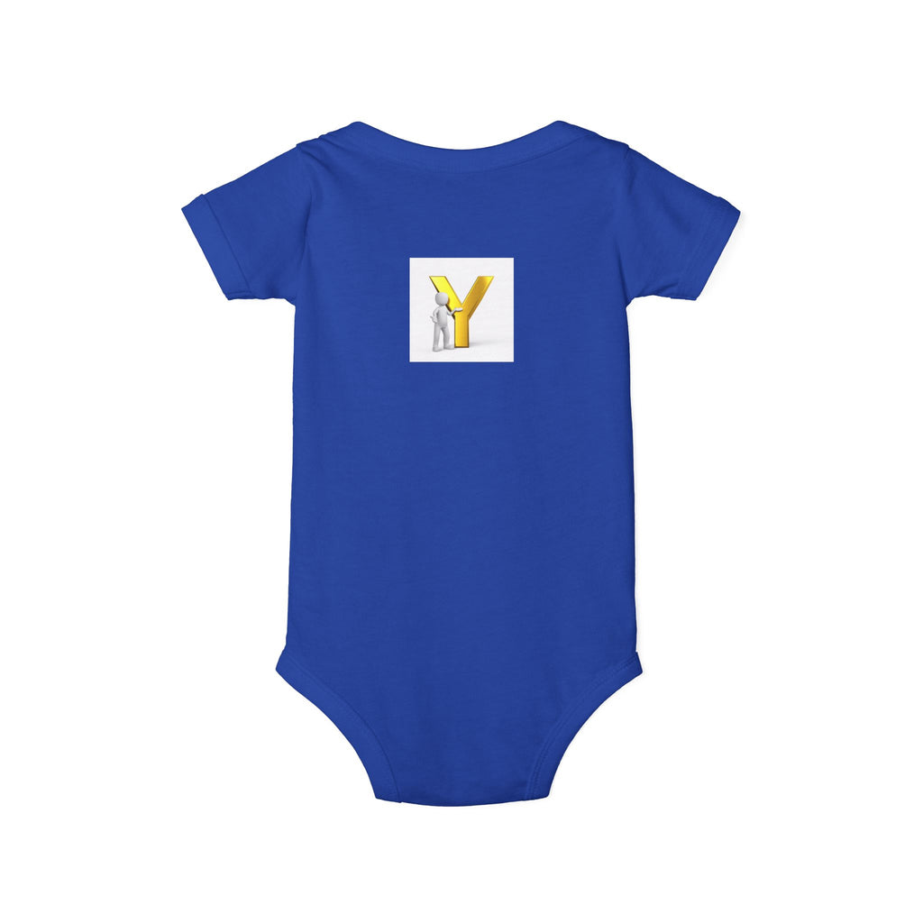 Yellow Letter Y Infant One Piece | Monogram Baby Bodysuit