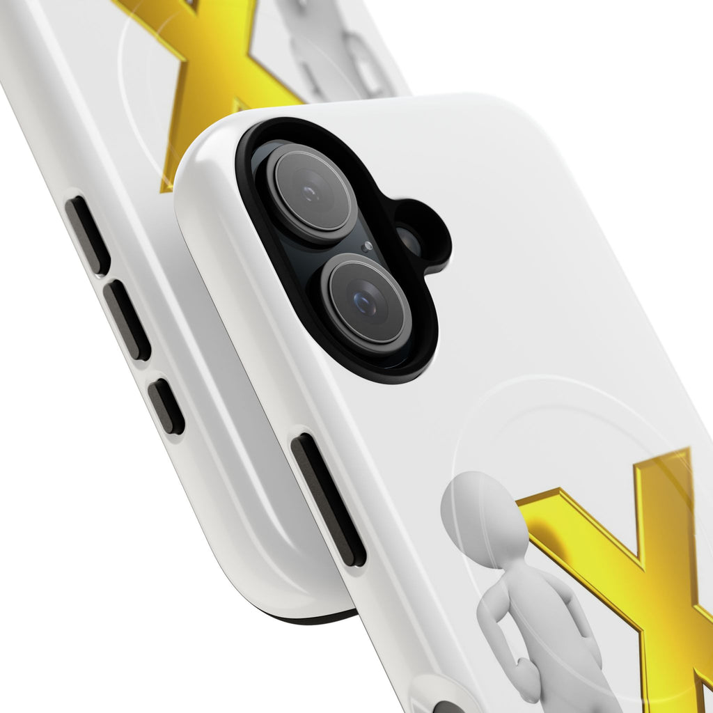 Gold X with 3D Figure iPhone Case | Tough Magnetic Case