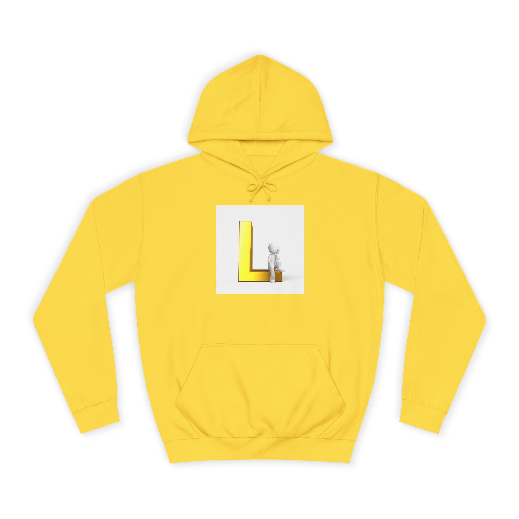 Sweat à capuche lettre L en 3D avec figurine | Sweat initial L
