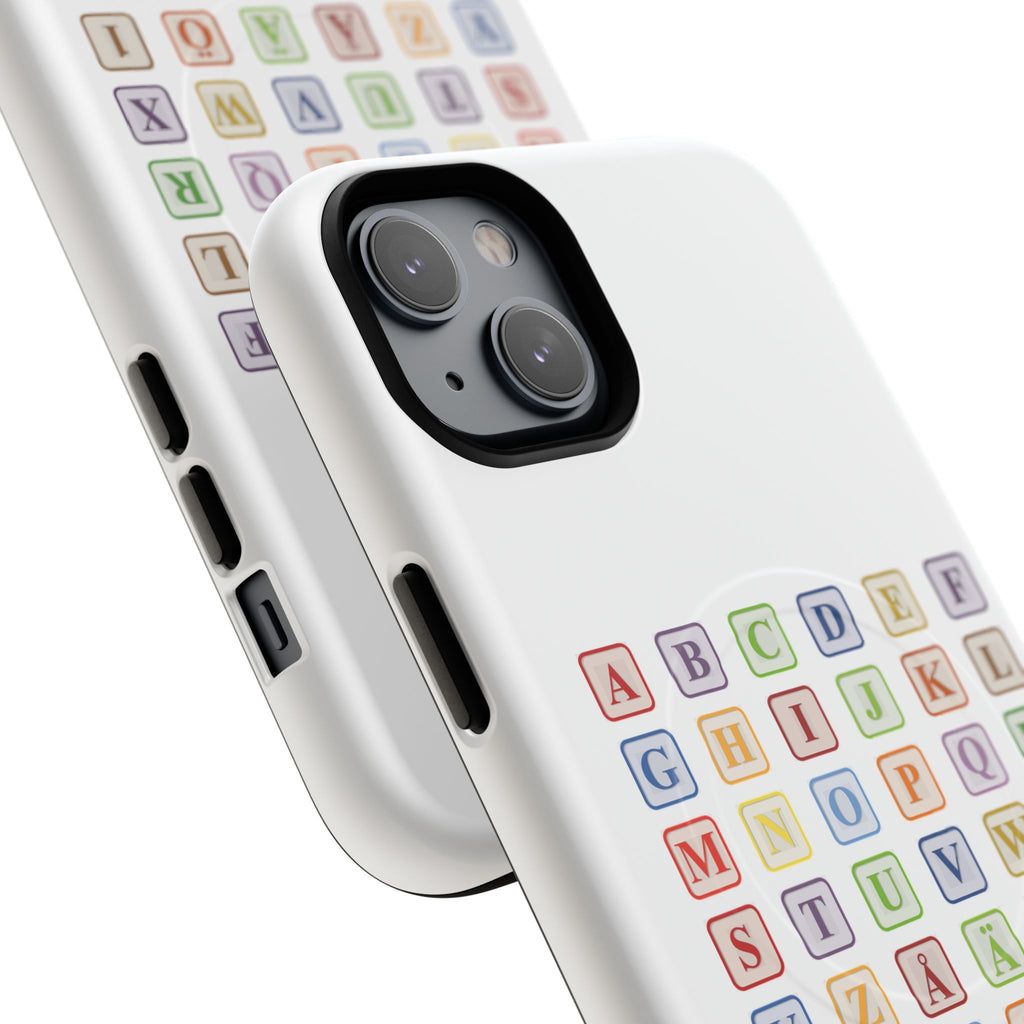 Alphabet Blocks Phone Case | Magnetic Tough Case, Colorful Letter Grid
