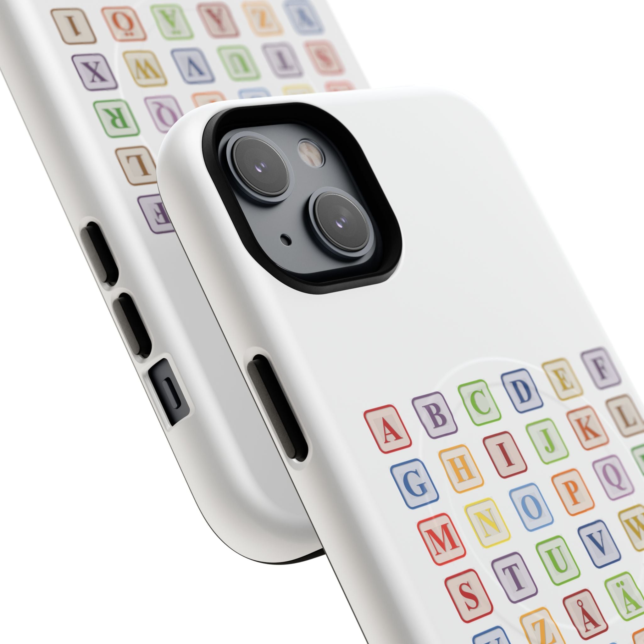 Alphabet Blocks Phone Case | Magnetic Tough Case, Colorful Letter Grid