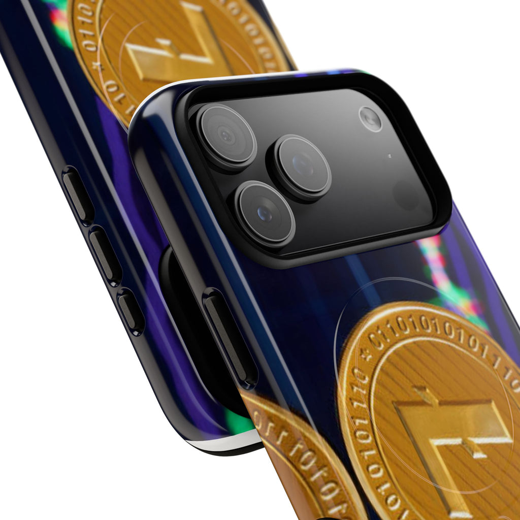 Litecoin Crypto Coin Phone Case | Tough Magnetic Case, Blockchain Design