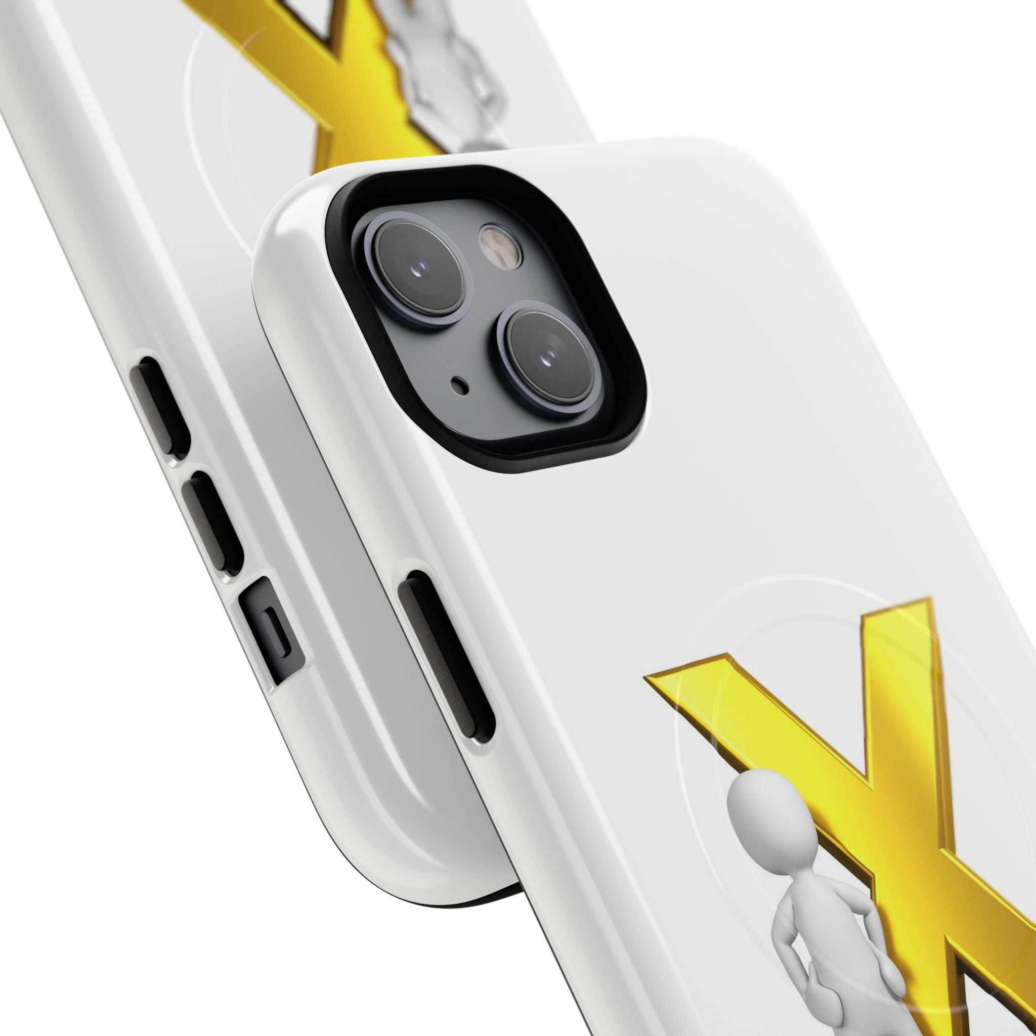 3D Figure with Gold X phone case | Magnetic Tough Case