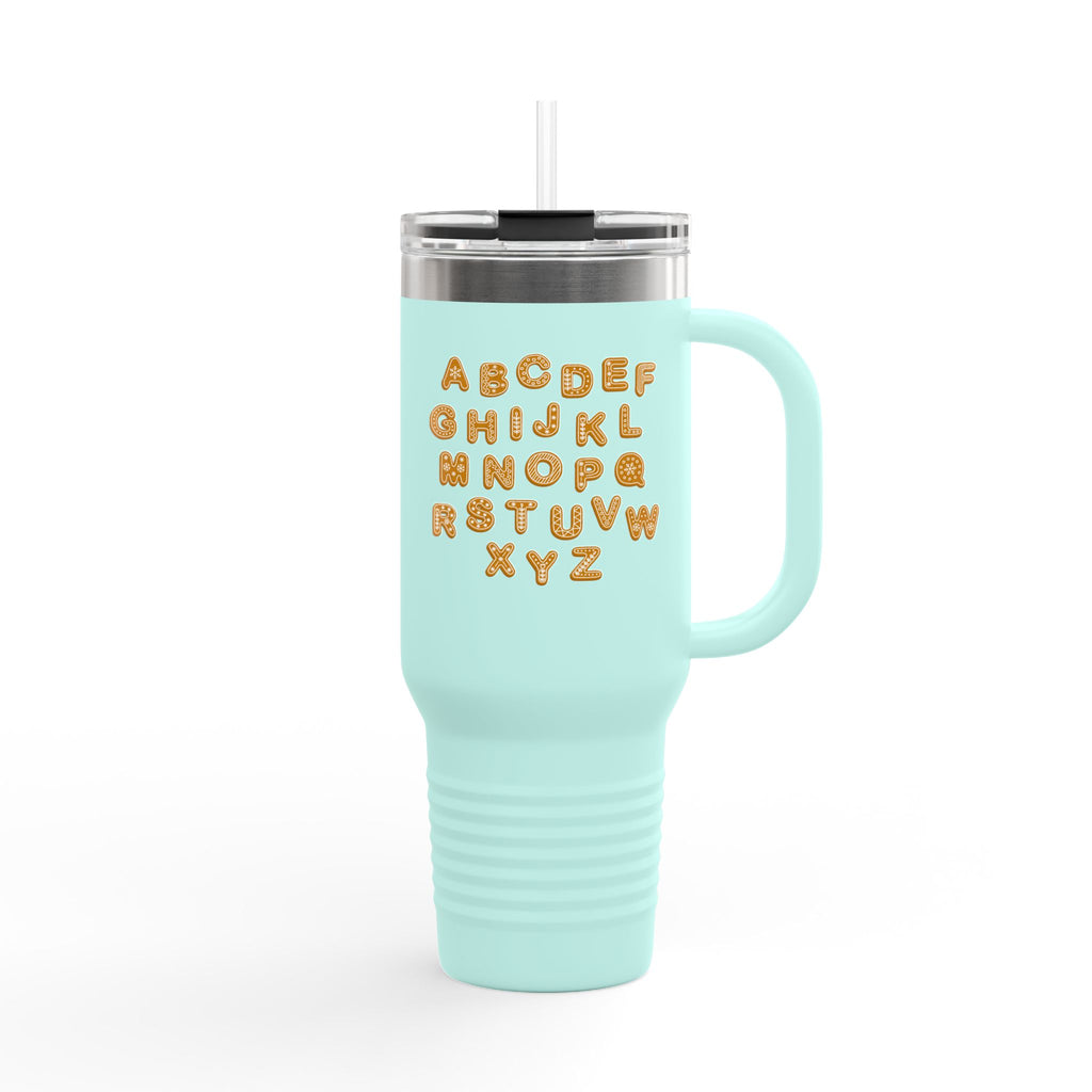 Alphabet Cookie Letters Travel Mug | 40oz Insulated Tumbler