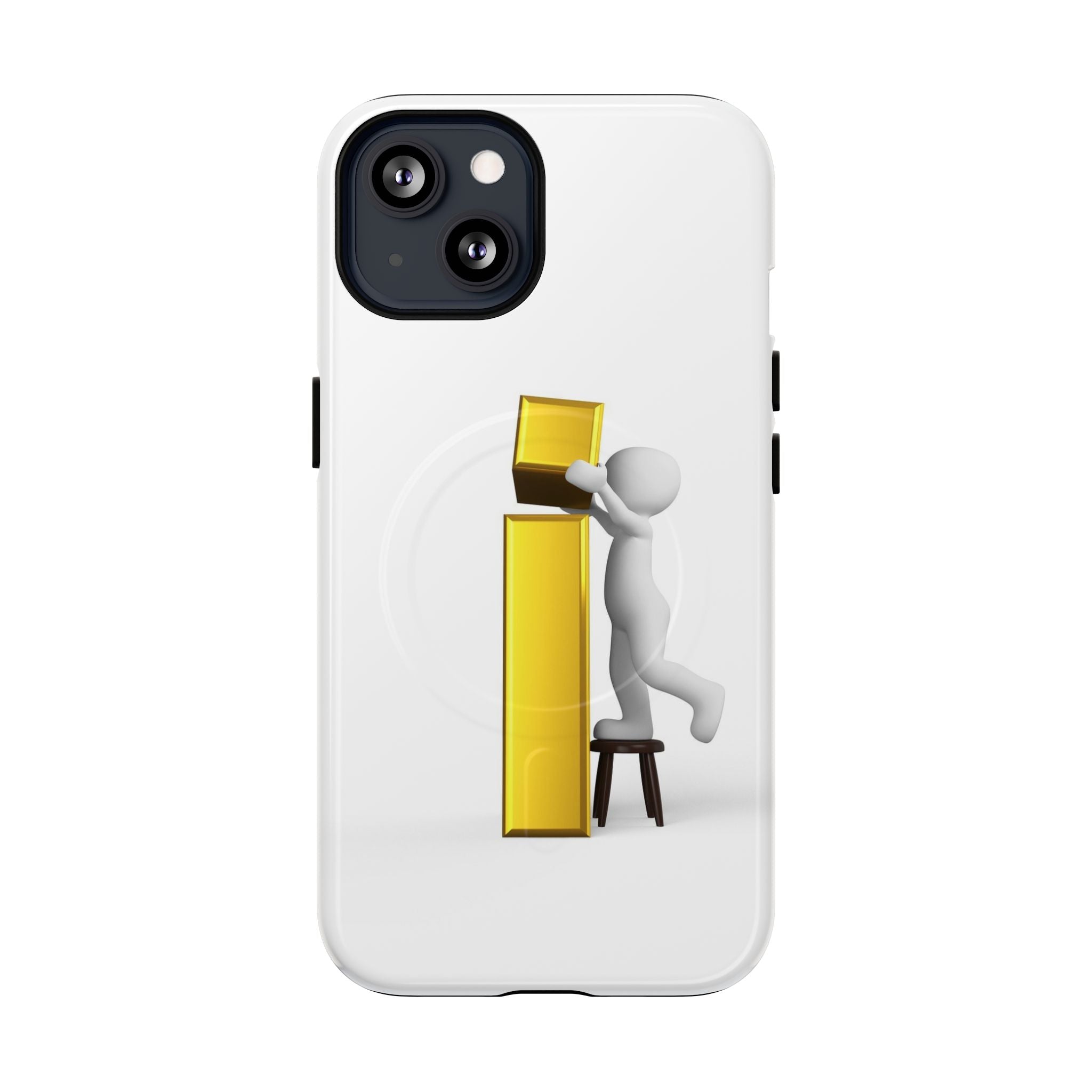 3D Character Gold Letter i phone case | Tough Magnetic Case