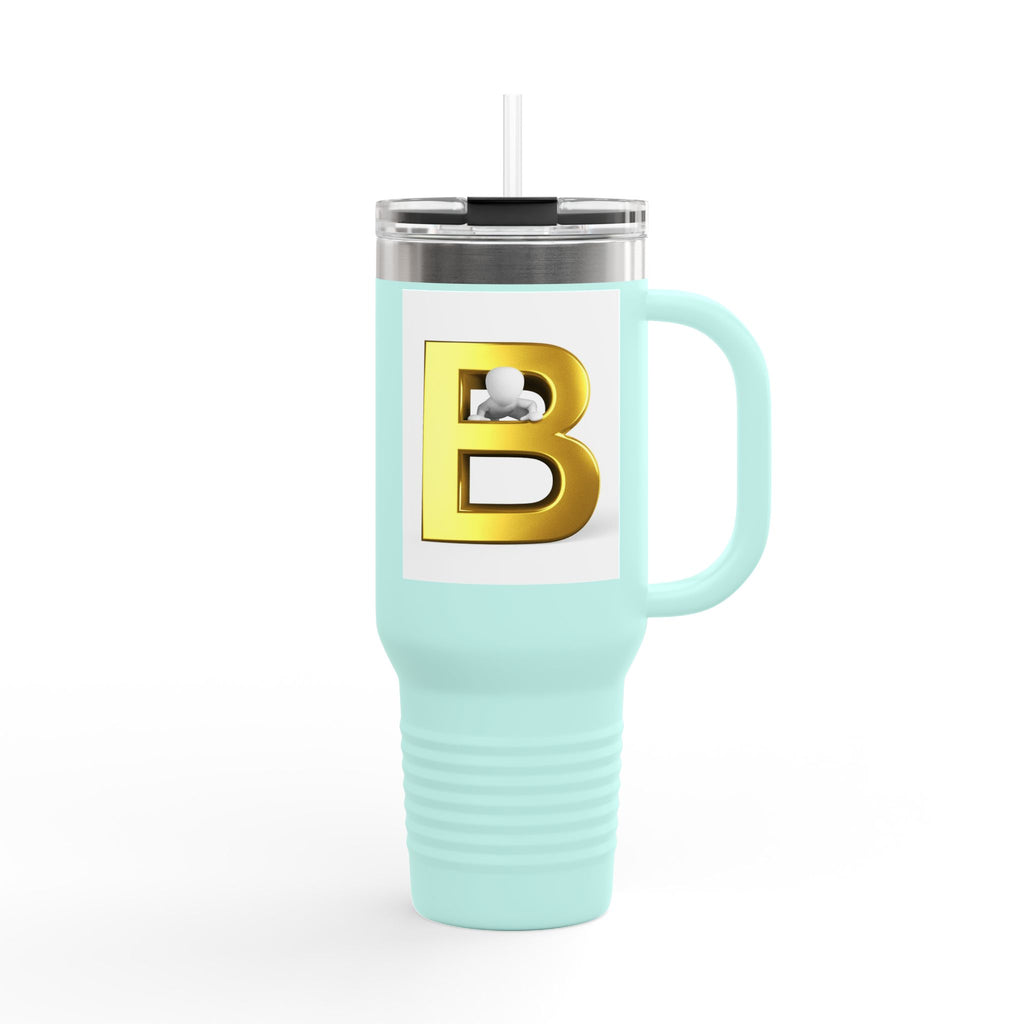 Gold 3D Letter B Insulated Travel Mug | 40oz