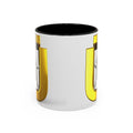 Tasse à café 3D « Lettre Ü dorée avec figurine stylisée » | Mug à anse de couleur