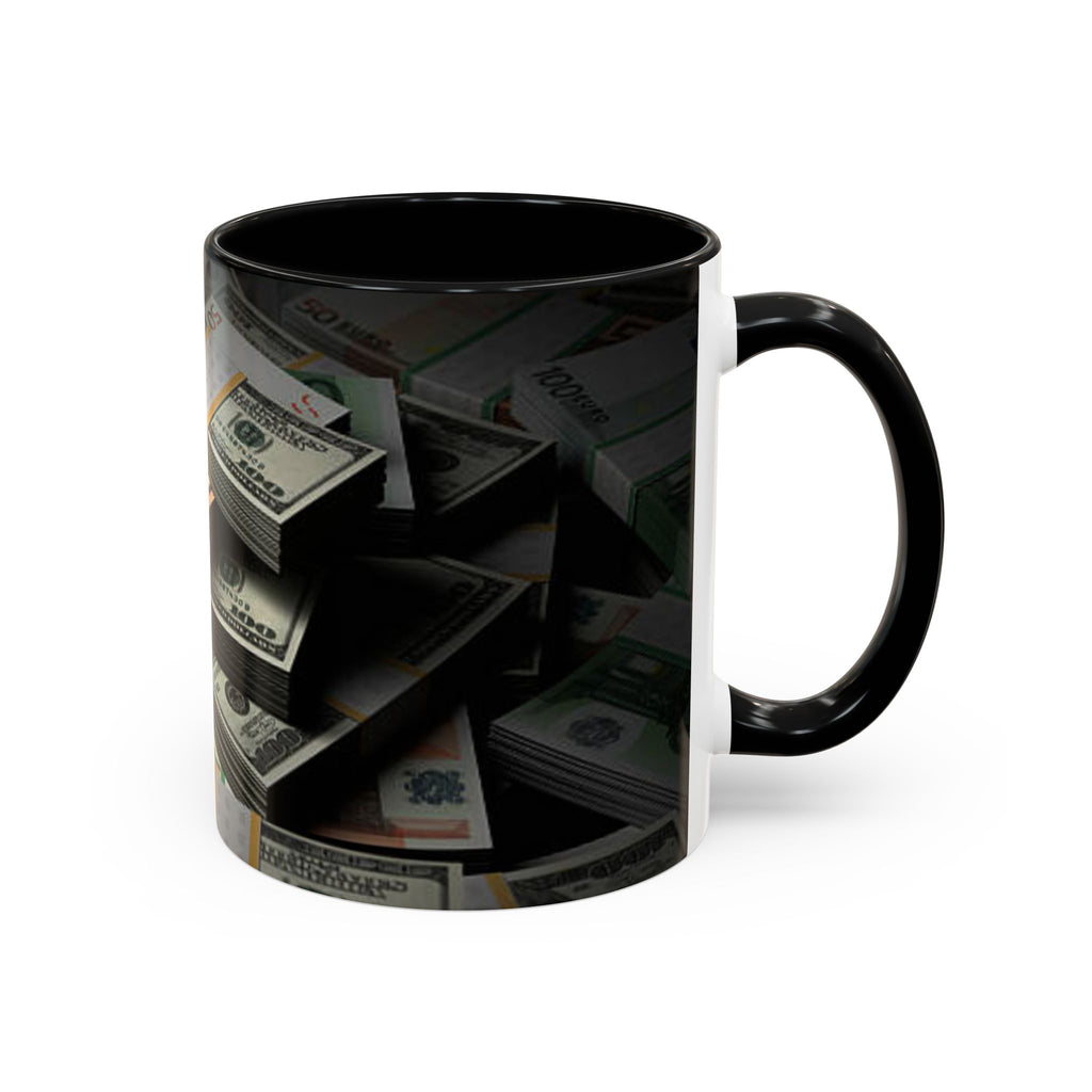Geldstapel-Tasse | Akzent-Kaffeetasse 325 ml 444 ml, Bargeld-Muster