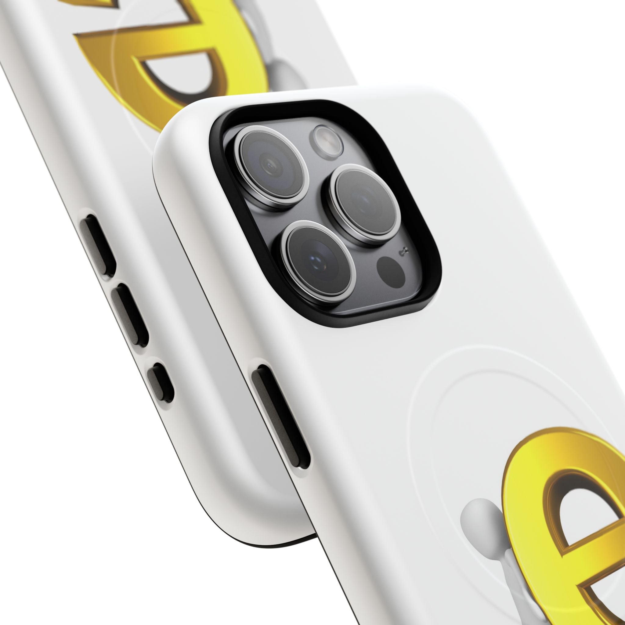 3D Gold Letter E Phone Case | Tough Magnetic Case