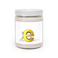 Gold Letter E Monogram Candle Soy Candle | 9oz Jar with White Lid