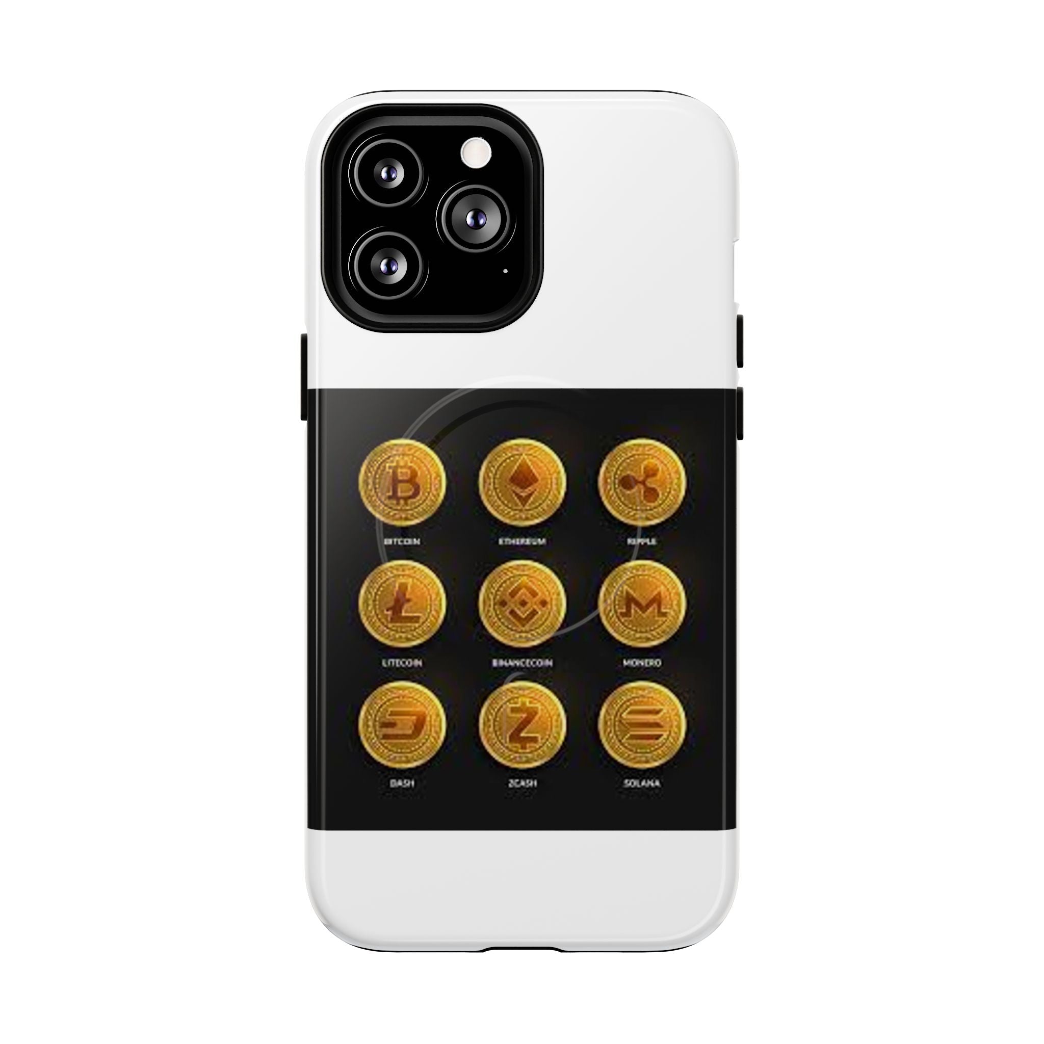 Coque de Téléphone Graphique de Monnaie Crypto | Coque Magnétique Robuste