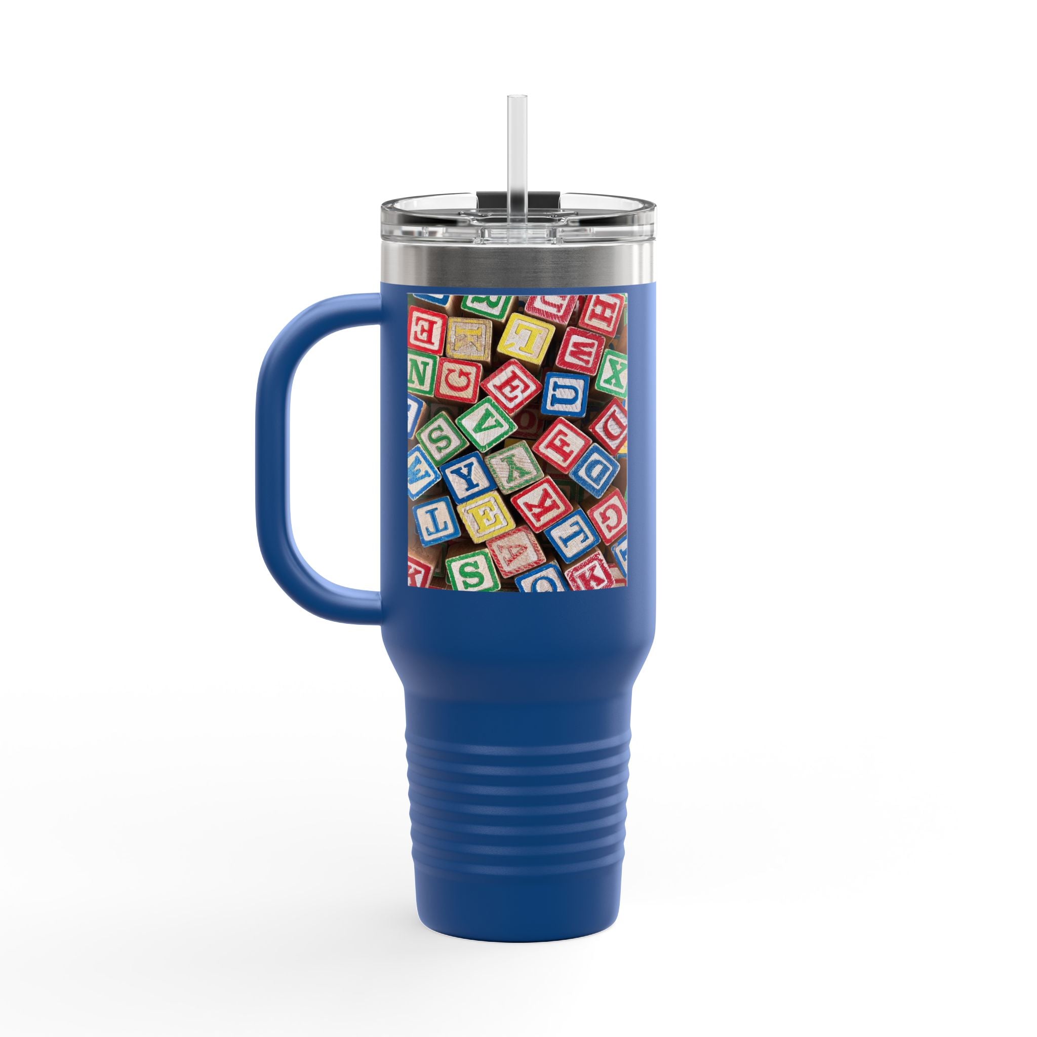 Colorful Alphabet Blocks Insulated Travel Mug | 40oz