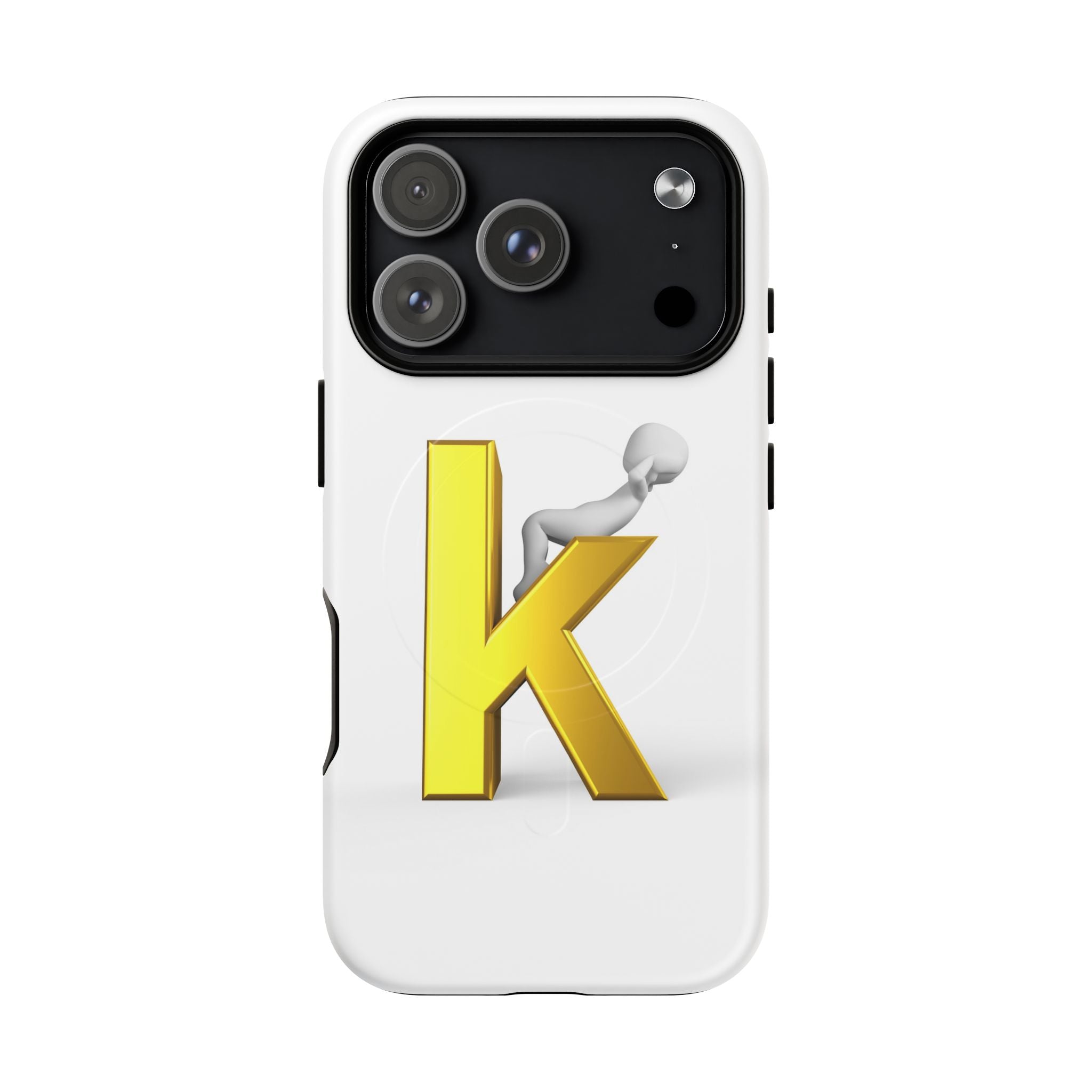 Coque de téléphone avec logo lettre K | Coque magnétique résistante, Monogramme initial