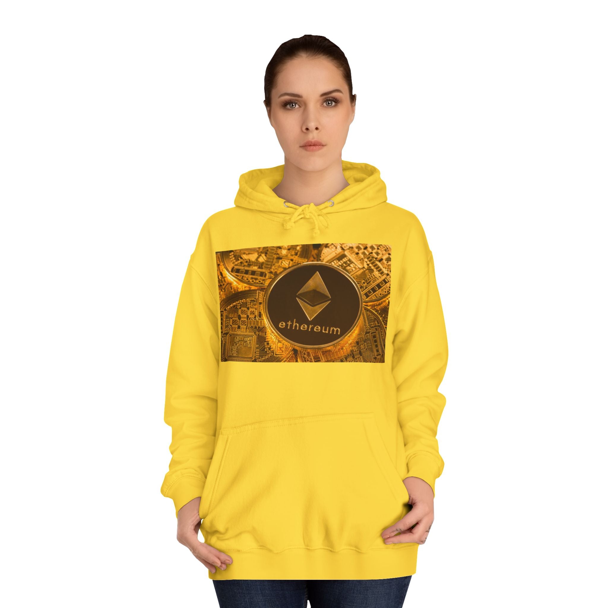 Ethereum Coin Hoodie | Crypto Logo Sweatshirt, Blockchain Design