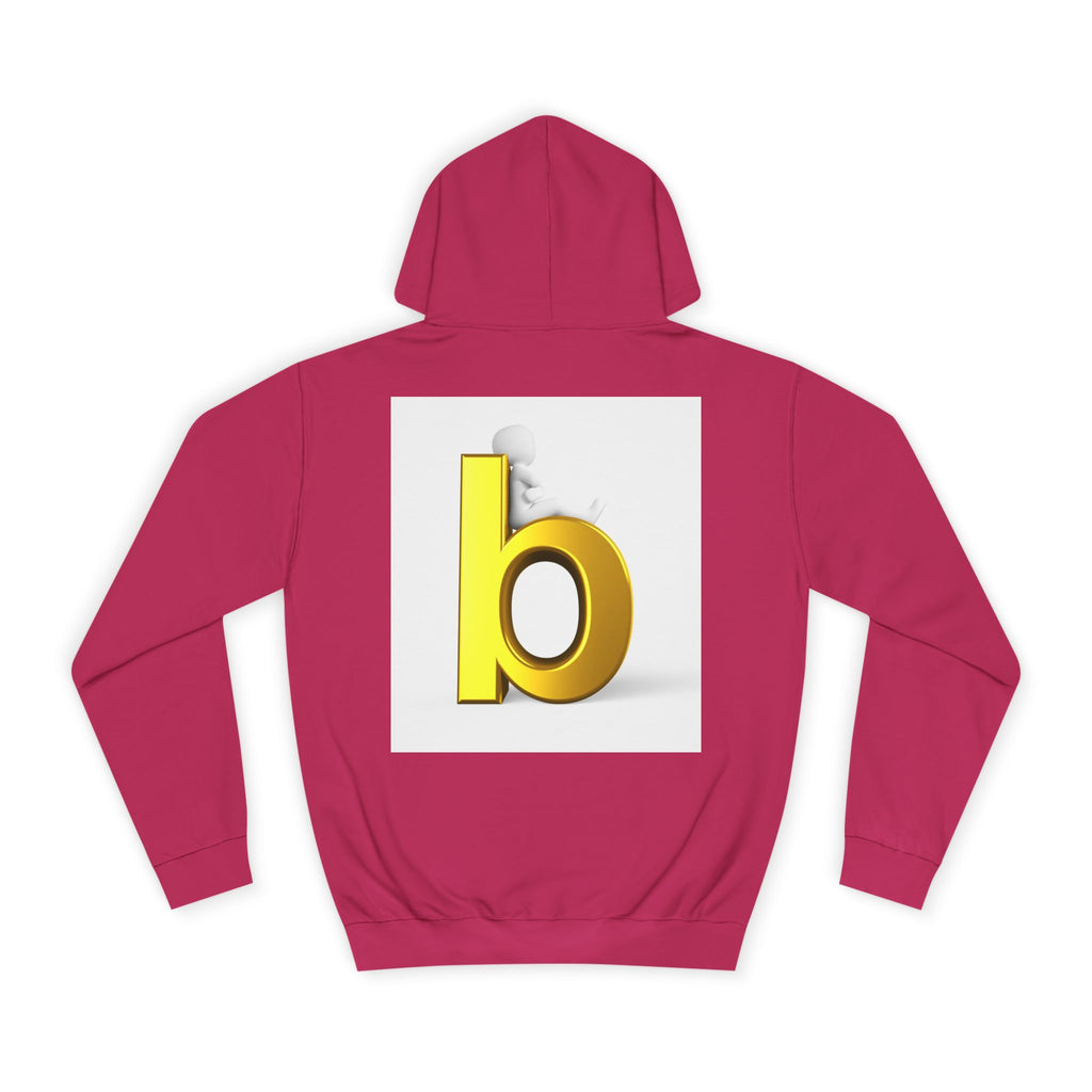 Yellow 3D Letter b Hoodie | Minimal Monogram Initial Sweatshirt