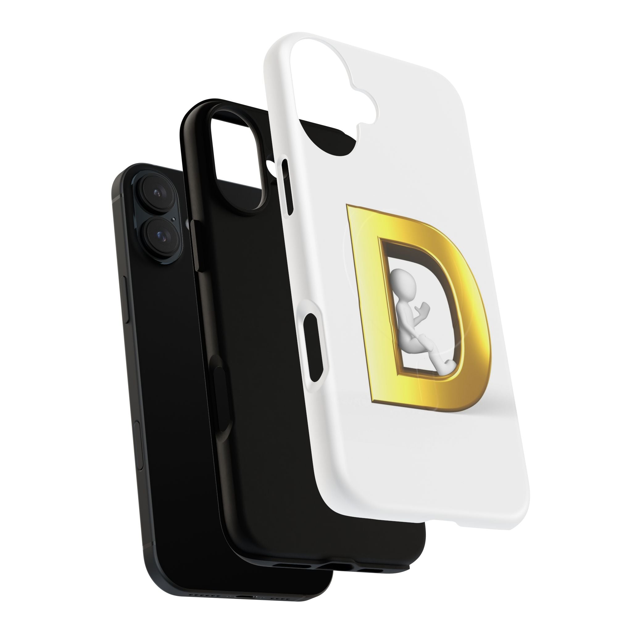 Gold Letter D Monogram Phone Case | Tough Magnetic Case