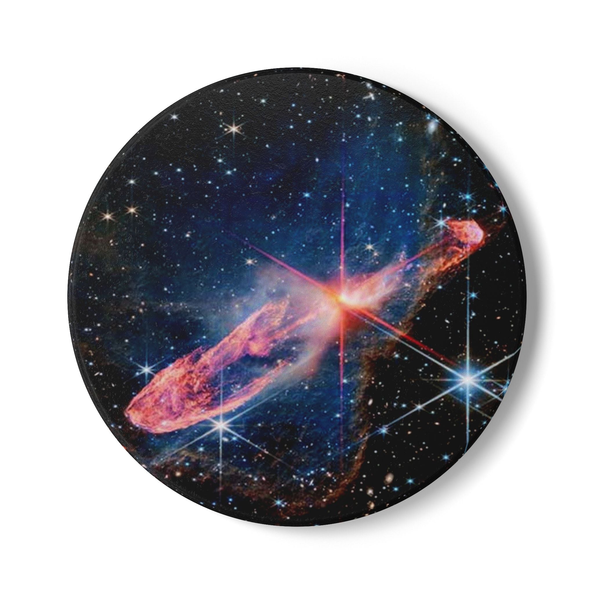 Galaxy Nebula Ceramic Coaster | Space Stars Astronaut Decor
