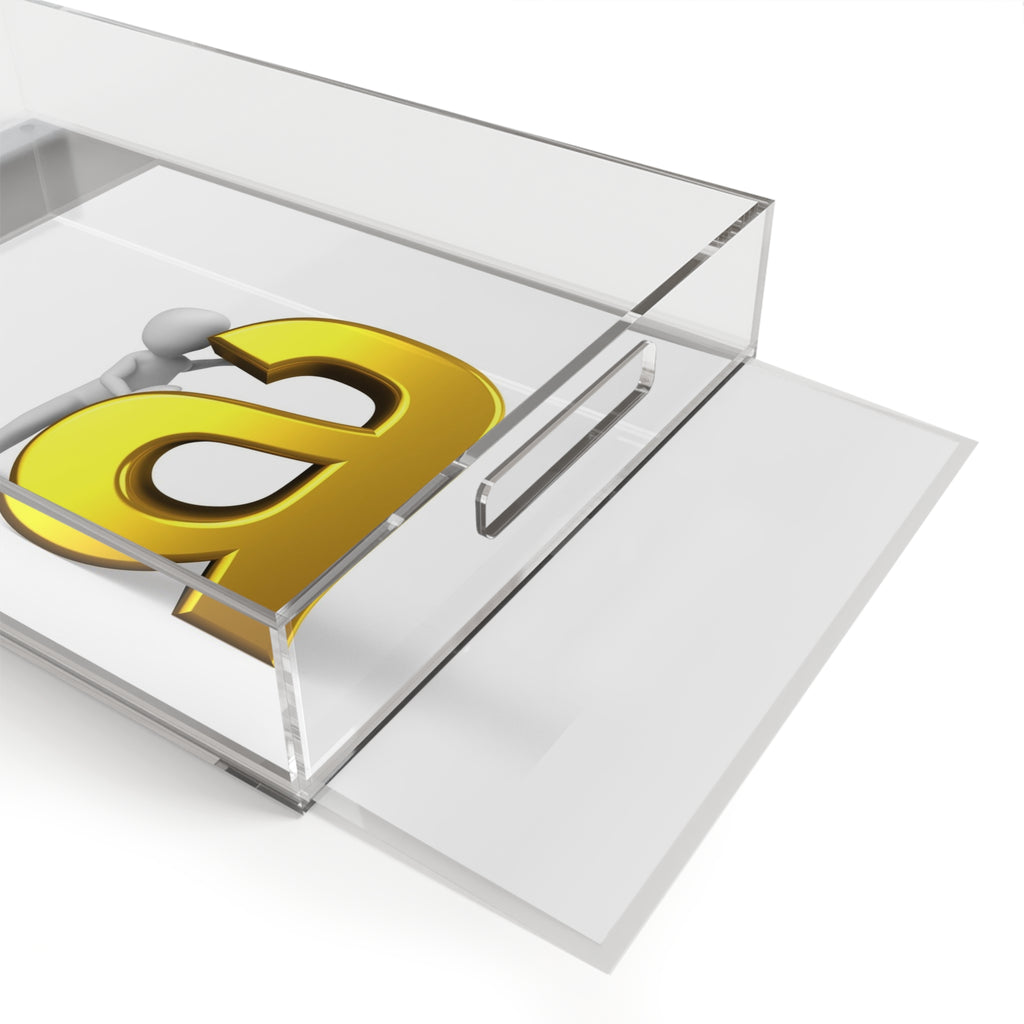 Golden Letter A Acrylic Serving Tray | Monogram Initial Decor