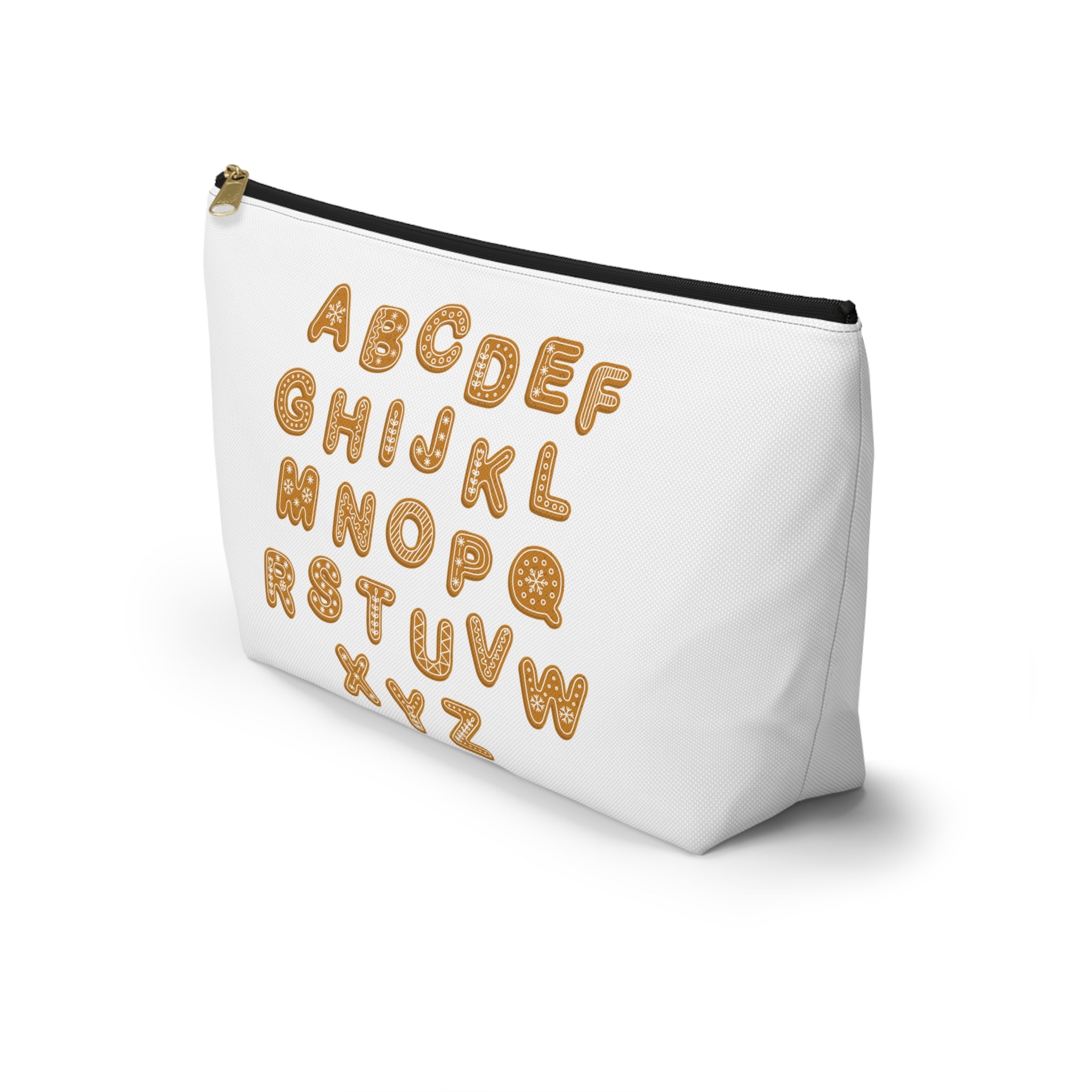 Alphabet Cookie Letters Accessory Pouch | Zipper Makeup Bag