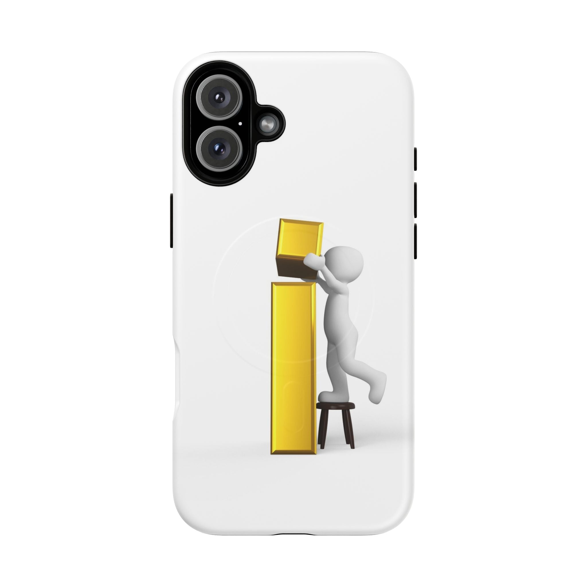 3D Character Gold Letter i phone case | Tough Magnetic Case