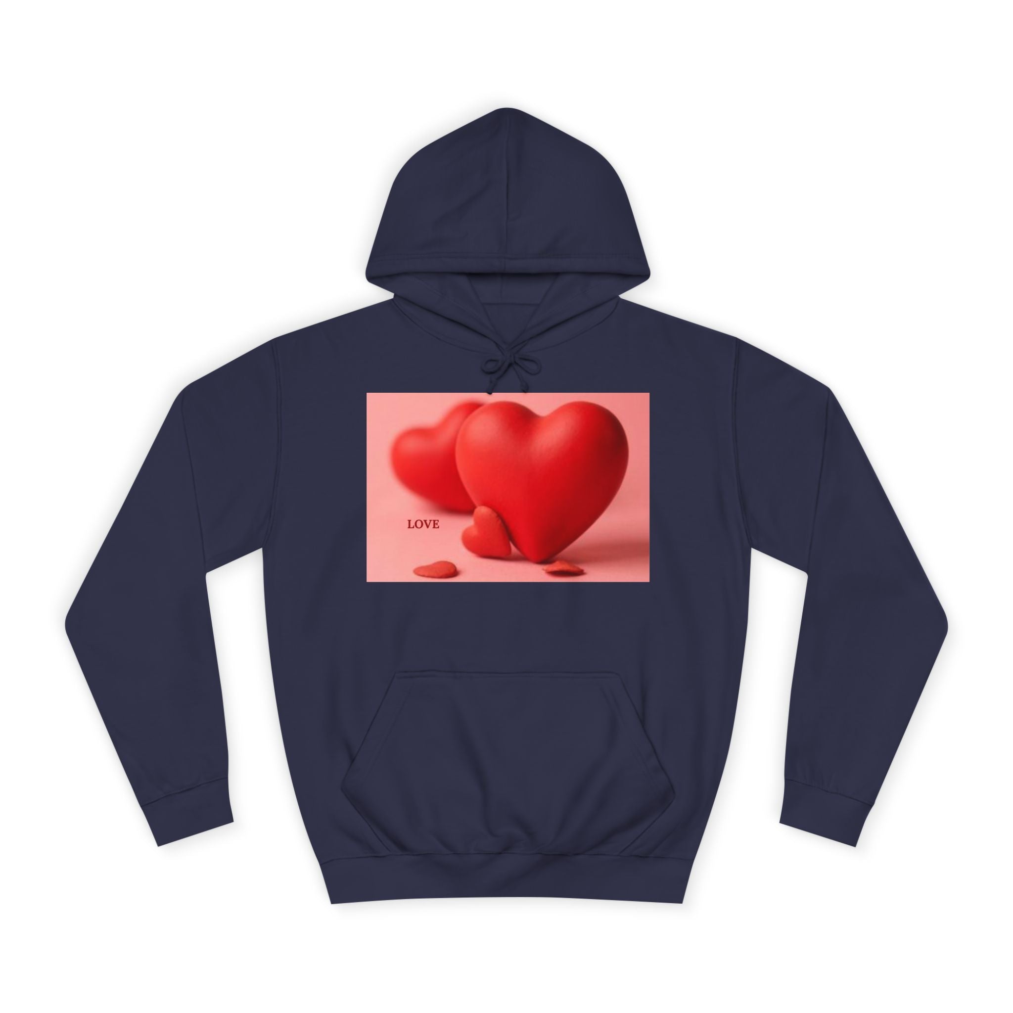 Sweat à capuche illustré avec un cœur mignon en 3D | Pull graphique amour